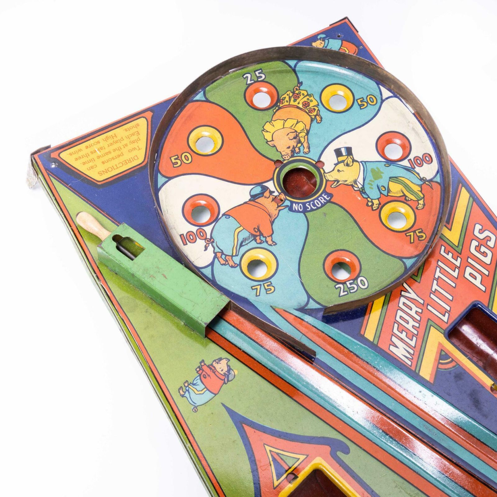 Rare American Mid Century Merry Little Pigs Pinball Game – Bagatelle photo for sale