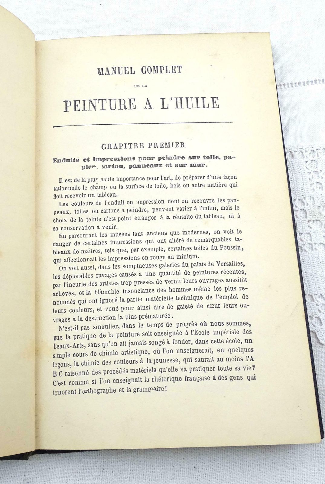 Antique French Hardback Edition Of Traité Methodique Et Raisonné De La Peinture A L'huile Goupil Art Technique Manuel Of Oil Painting photo Home Decor