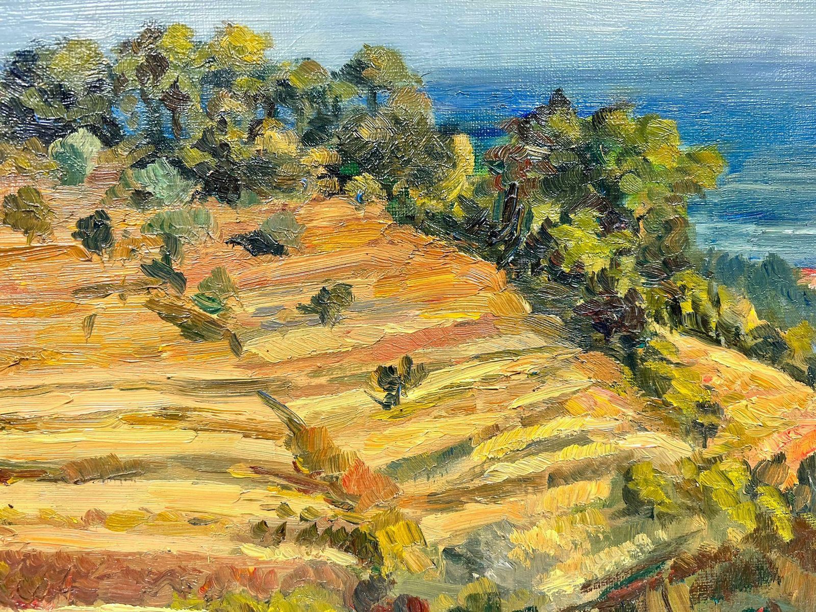 Josine Vignongolden Harvest French Field Landscape Impressionist Oil1960's photo Art