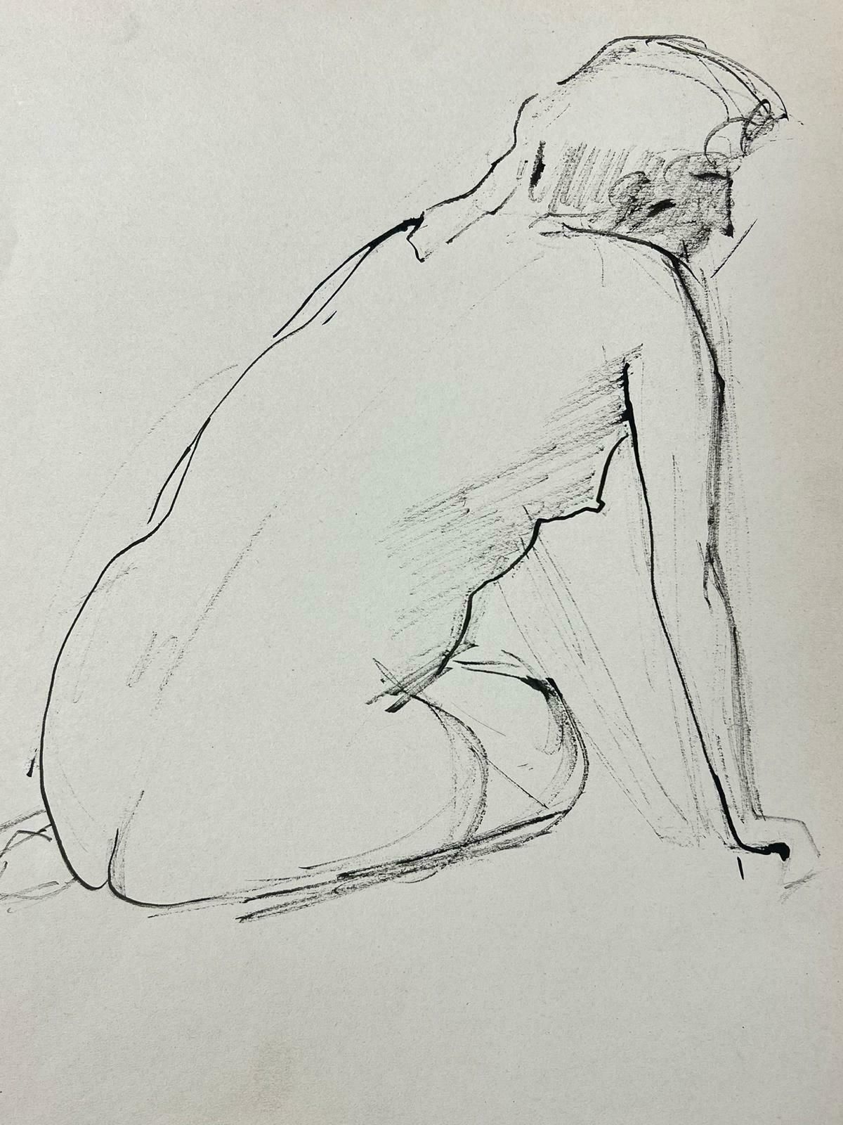 Genevieve Zondervan (1922 2013)genevieve Zondervan (1922 2013) French Post Impressionist Drawing  Nude Ladyc. 1960's photo for sale