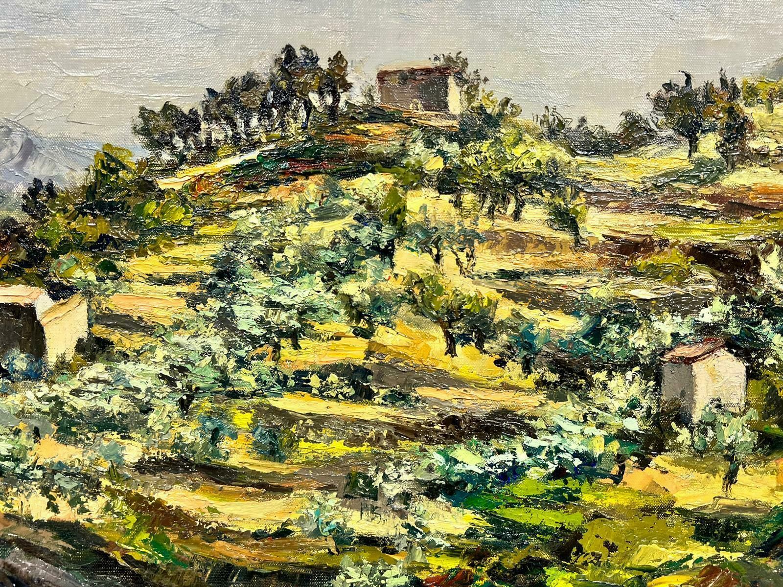 Josine Vignonprovence Landscape Of Scattered Olive Trees Post Impressionist Signed Oil 1960's1960's photo 941.0