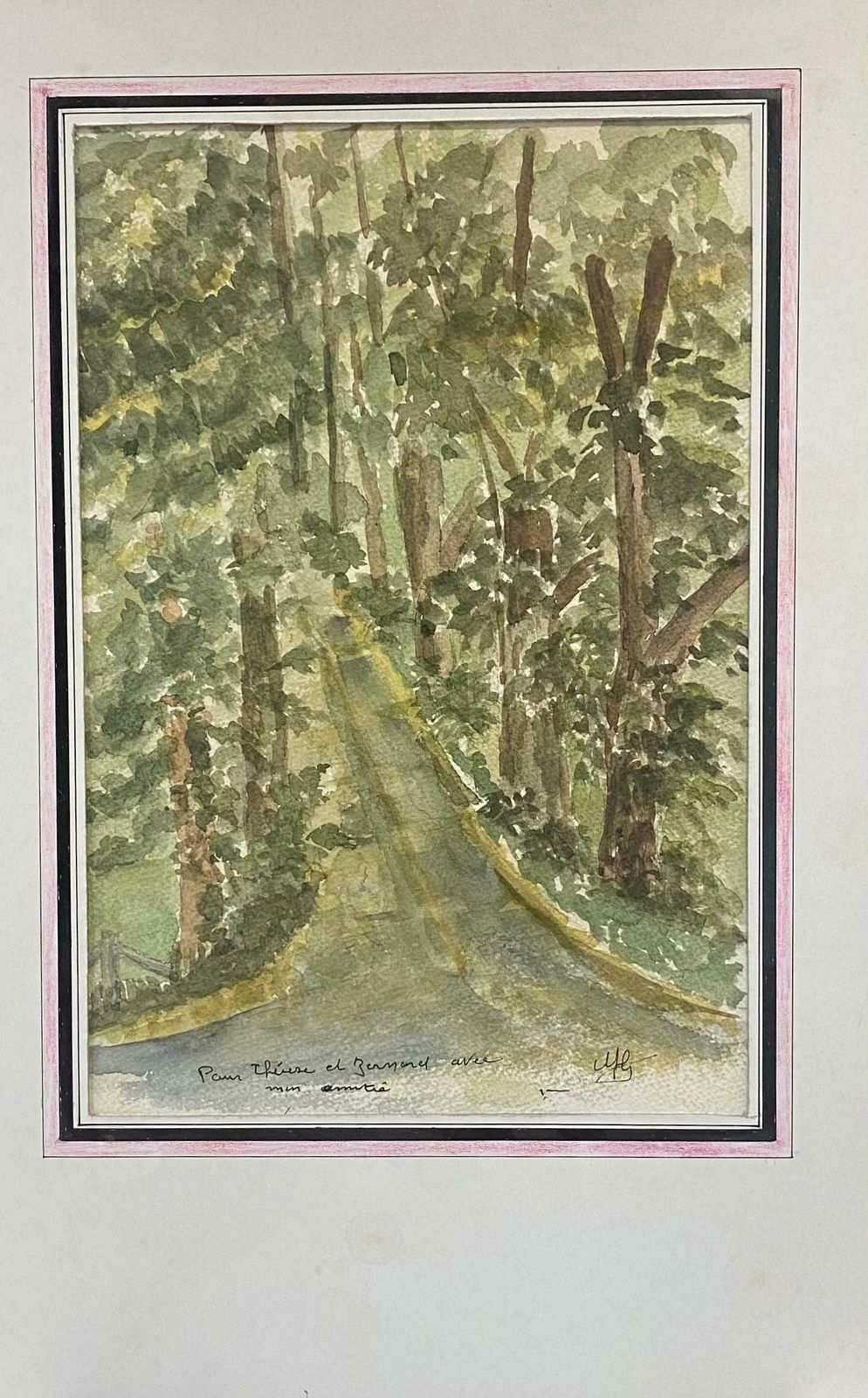 Bernard Labbe1950's French Modernist/ Cubist Painting   Through The Woodland1950's