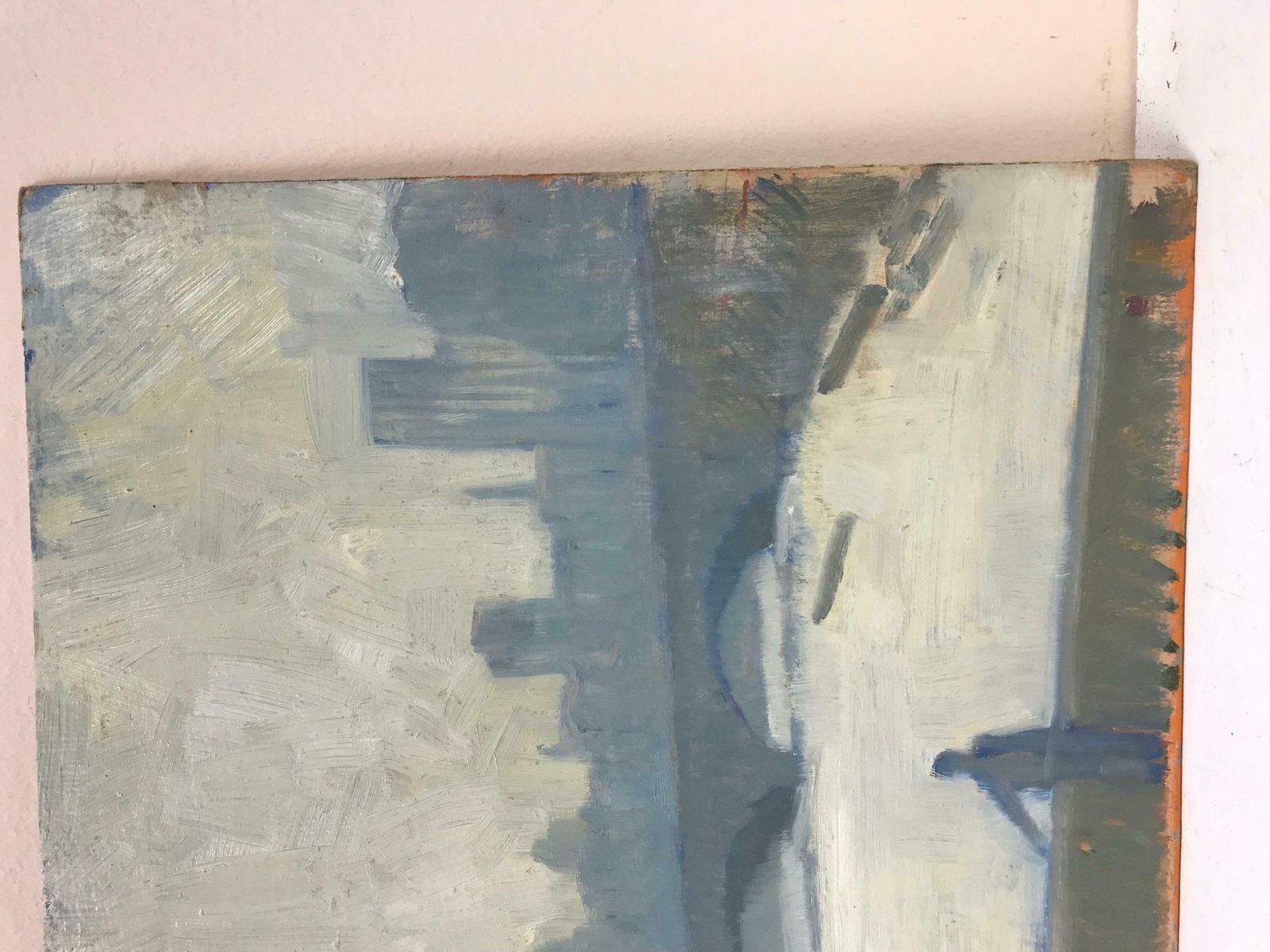 Anton Matthewsmodern British Signed Oil   London Skyline Viewed From River Thames, Grey Tones photo 814.0