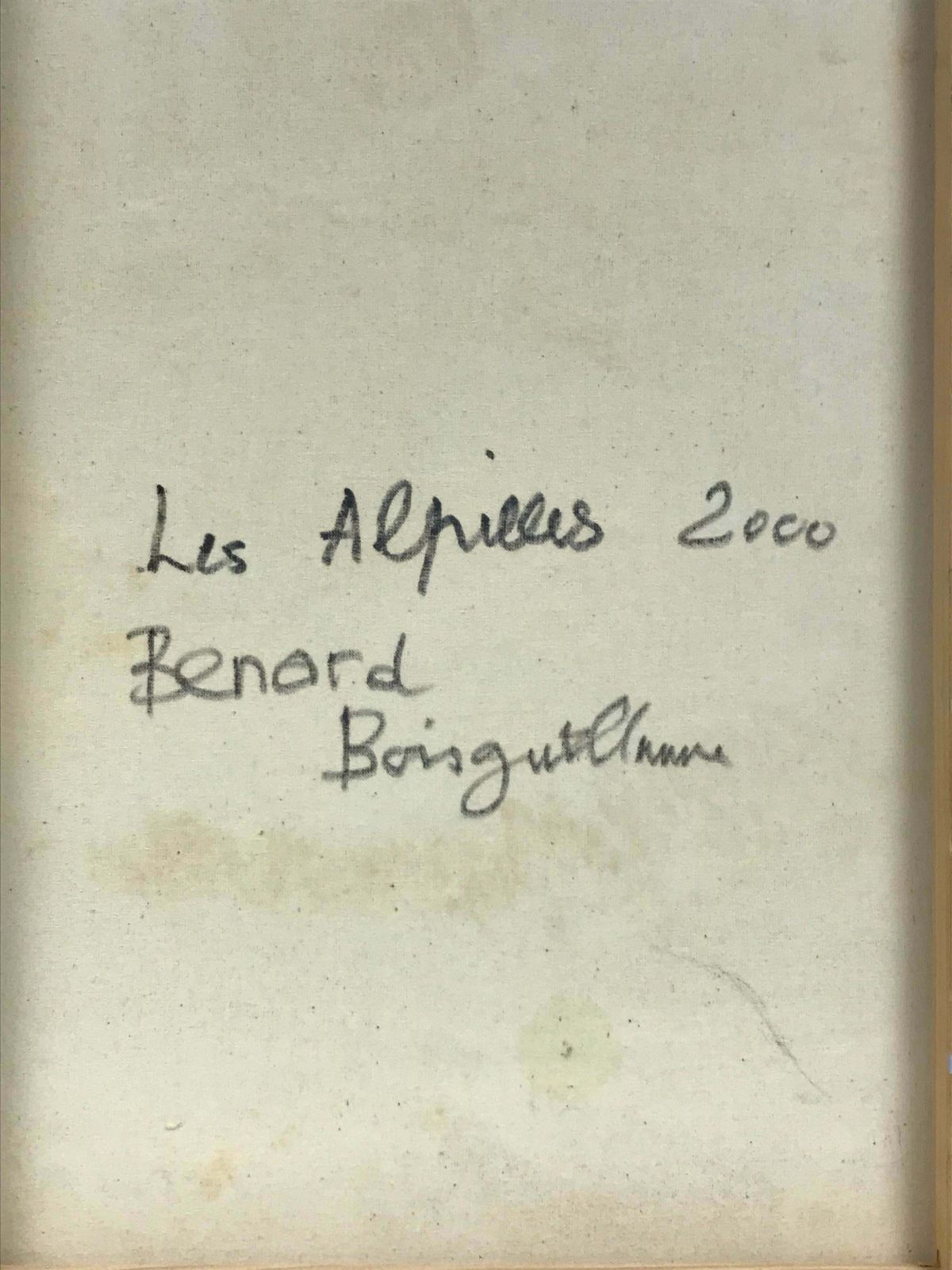 photo furniture Guy Benardsun Scorched Provence Landscape Les Alpilles, Signed French Modernist Oil