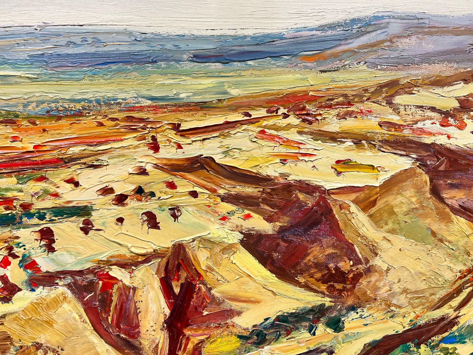 Josine Vignonwild Horses In A French Summer Field Thick Oil Impasto1960's photo 1150.0