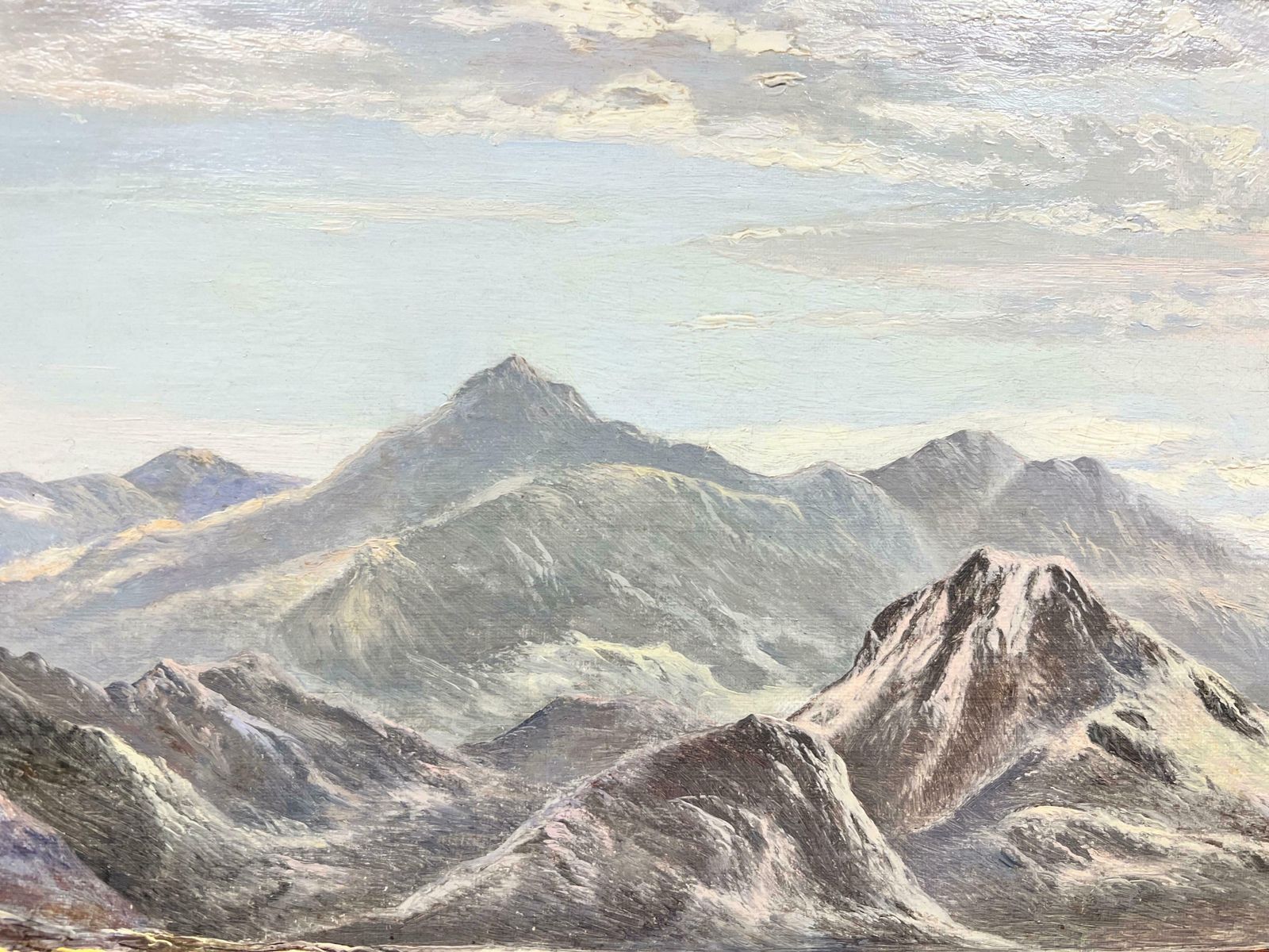 photo furniture Charles Leslievery Fine Victorian Scottish Signed Oil Painting Panoramic Loch Scene Mountainsc. 1875