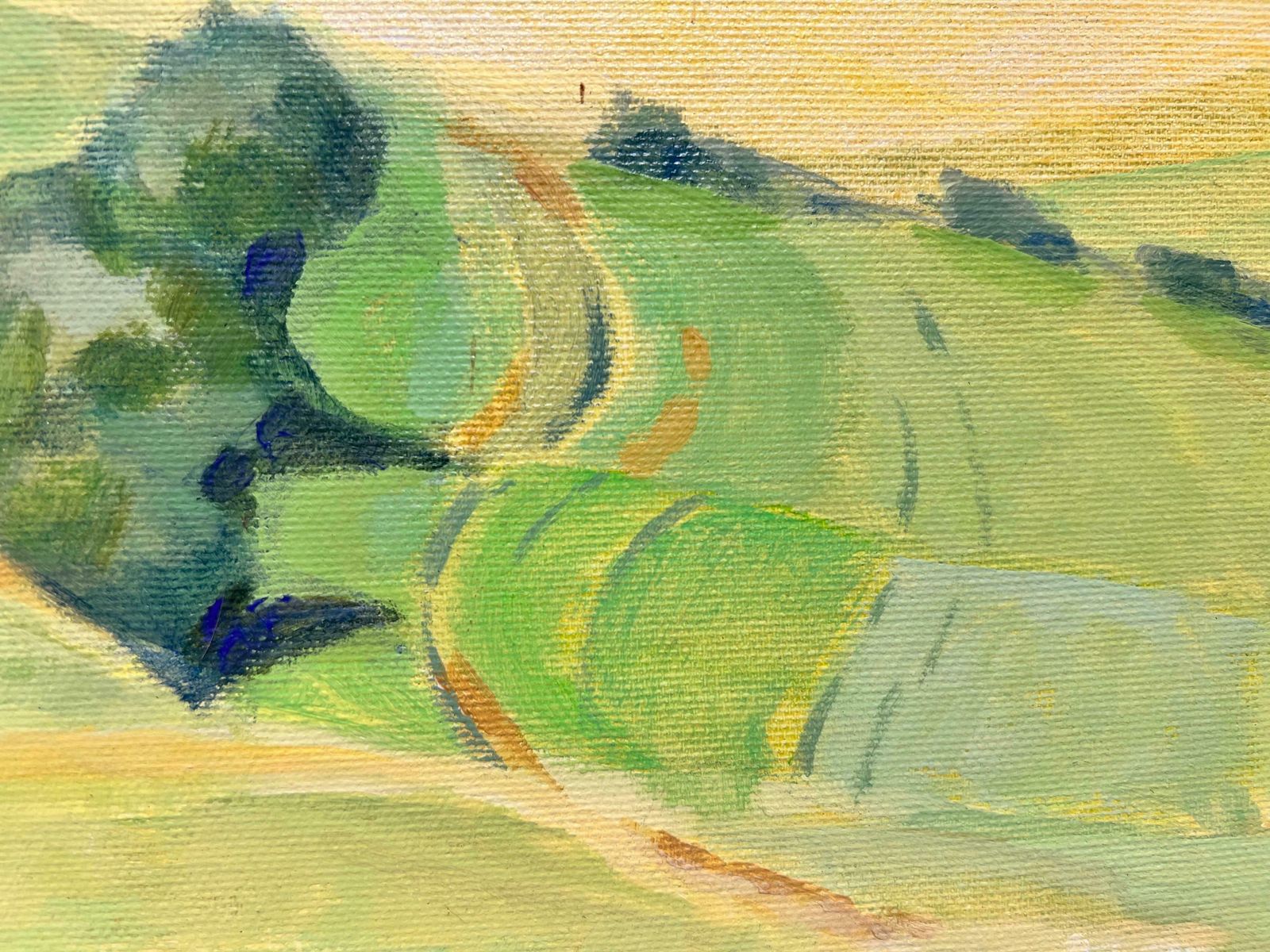 Jill Jacksonbright Golden Green Fields, British Modernist Contemporary Painting photo vinterior
