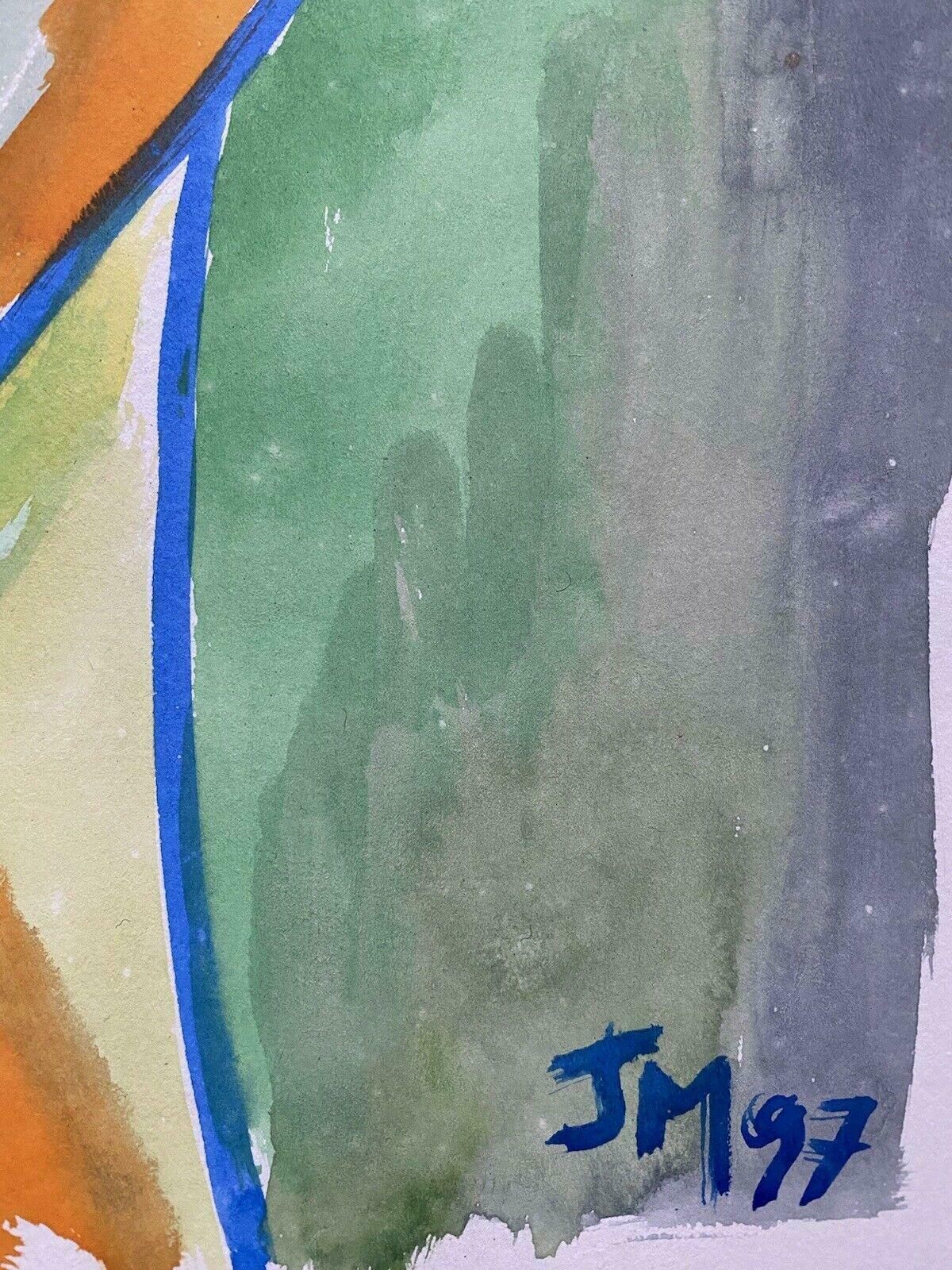 Jean Marcjean Marc (1949 2019) 20th Century French Modernist Painting   Portrait Of Facec. 1980's photo 767.0