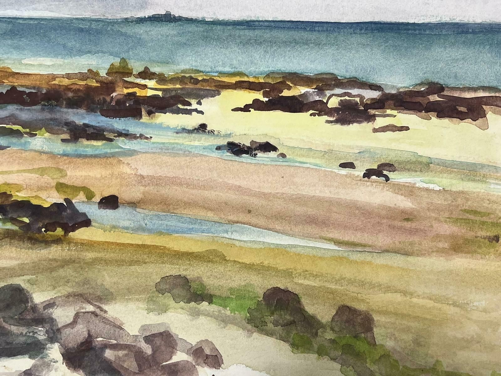 Josine Vignonfrench Mid Century Rock Beach Blue Sea Landscape 1950s photo furniture