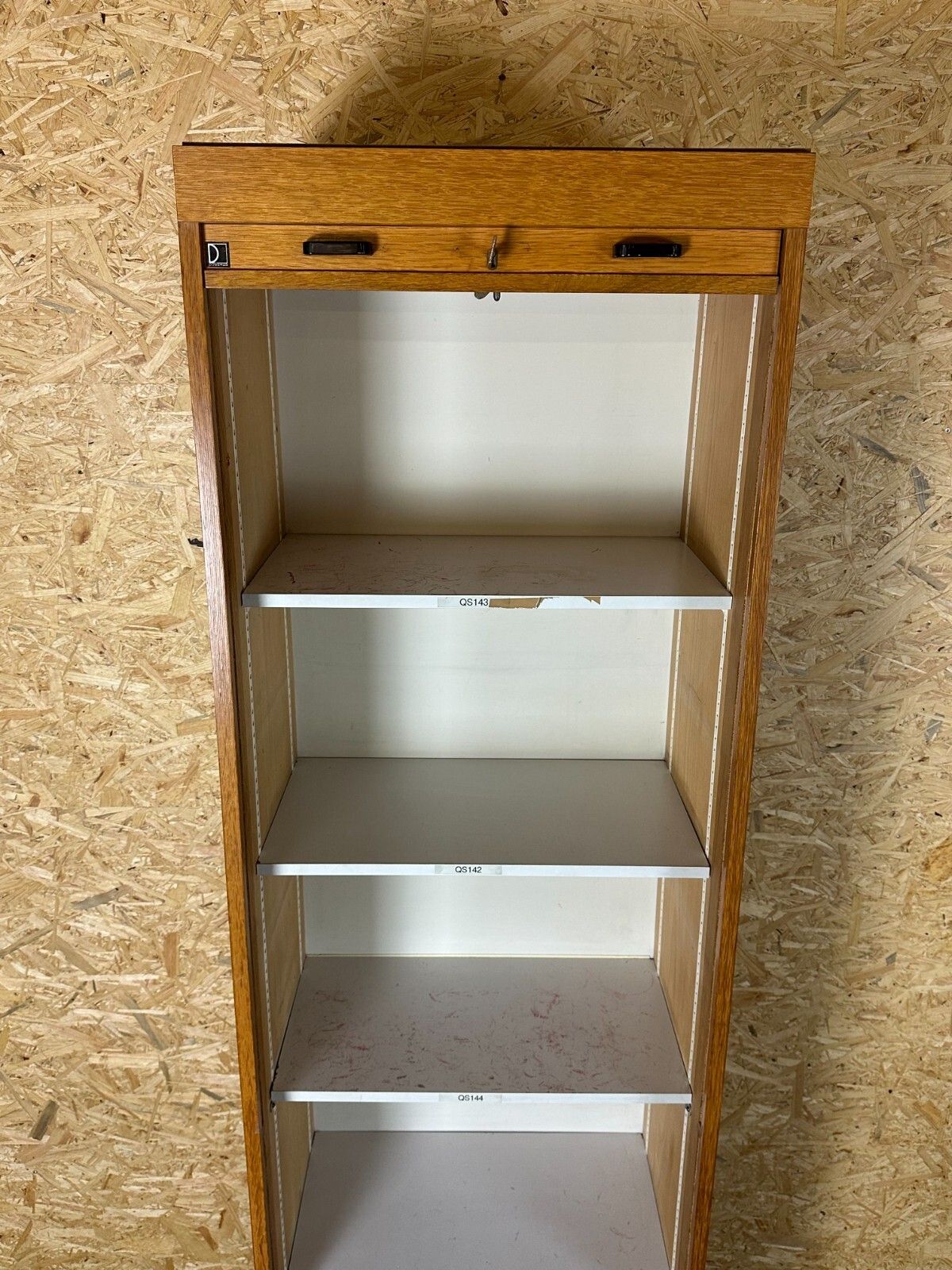 739.0 1950s 60s Roller Shutter Cabinet Office Cupboard Filing Cabinet Mid Century Design photo