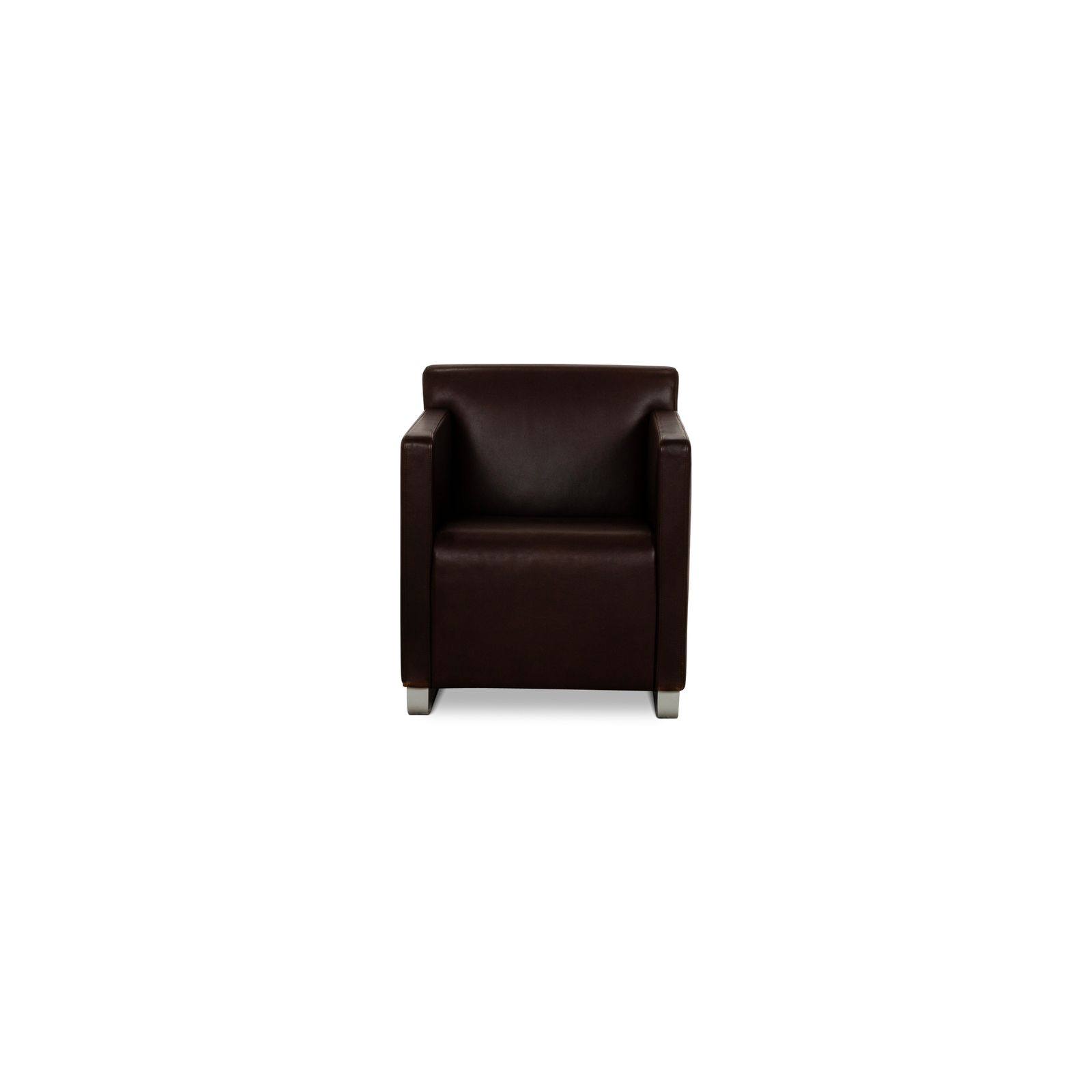Mobilier Fauteuil Cor Quant en cuir brun-rouge photo