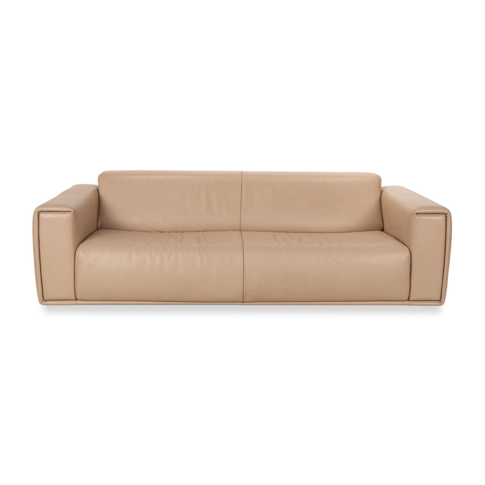 Canapé 3 places WK Wohnen en cuir beige crème