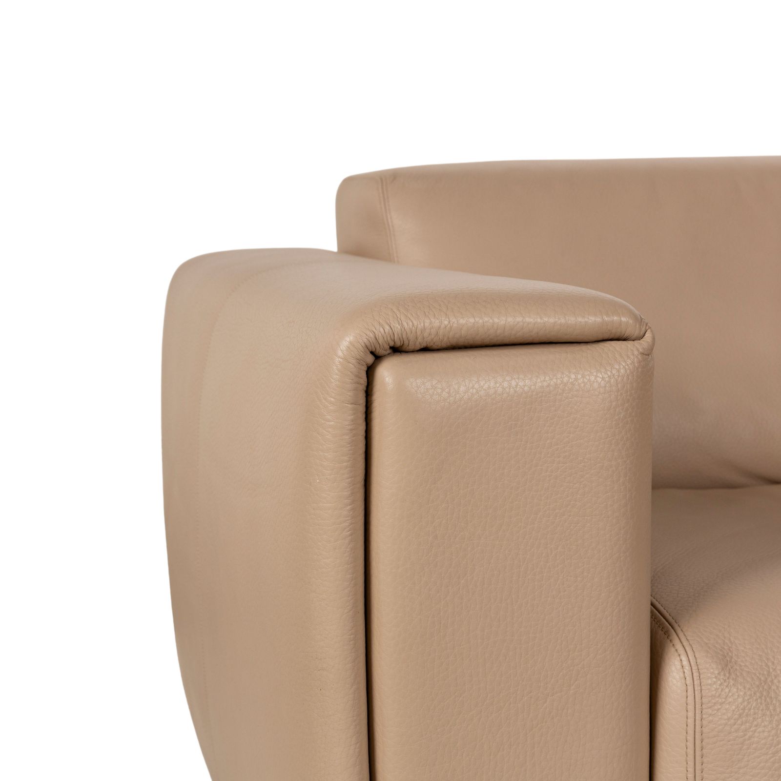 Canapé 3 places WK Wohnen en cuir beige crème photo for sale