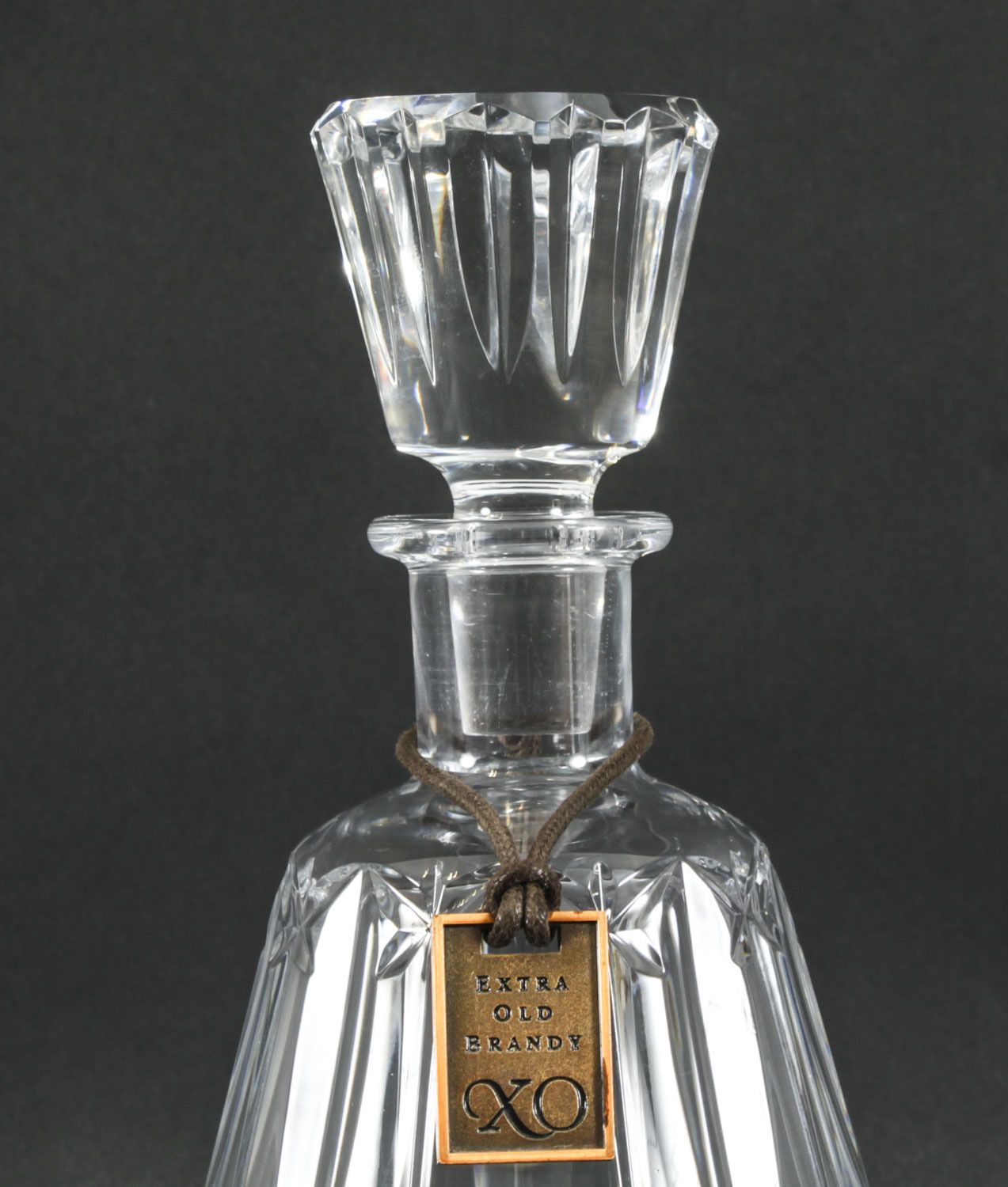 Vintage Thomas Hine Cognac Crystal Decanters By Baccarat Mid 20th C photo furniture