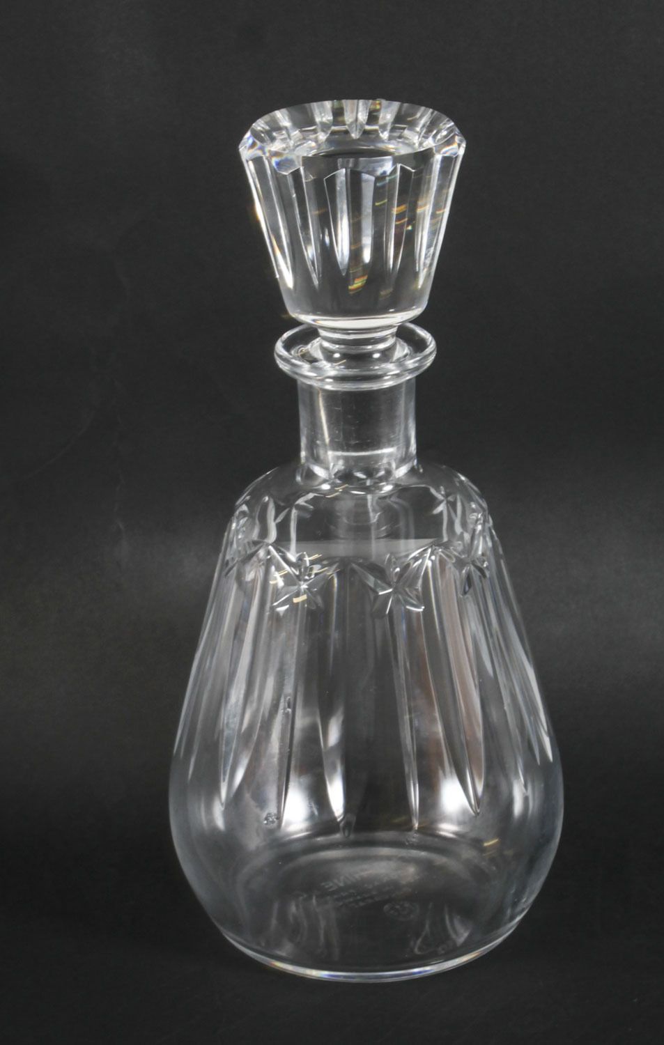 photo for sale Vintage Thomas Hine Cognac Crystal Decanters By Baccarat Mid 20th C