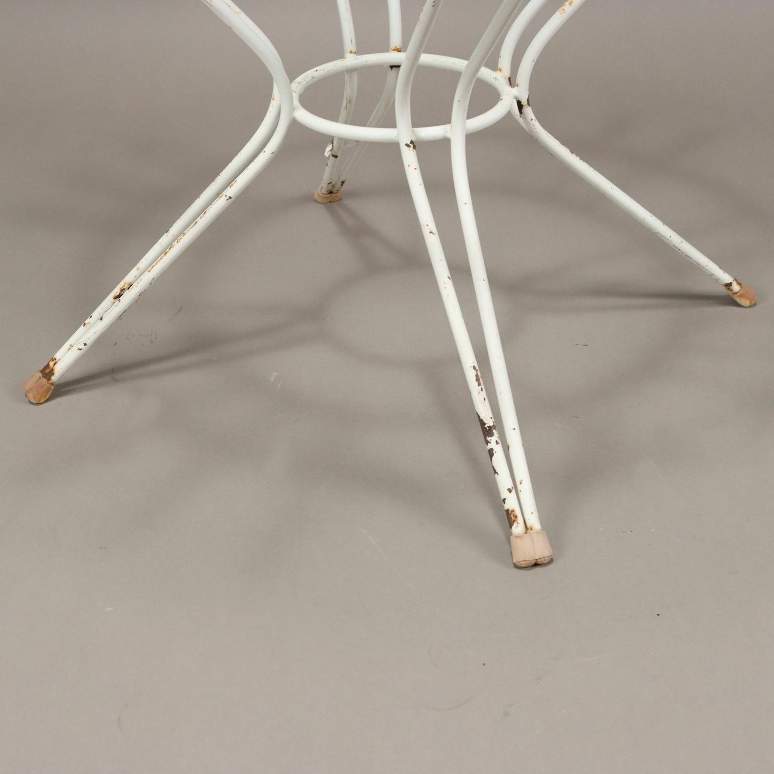 Vintage Table Wrought Iron Glass Italy 1950s photo vinterior