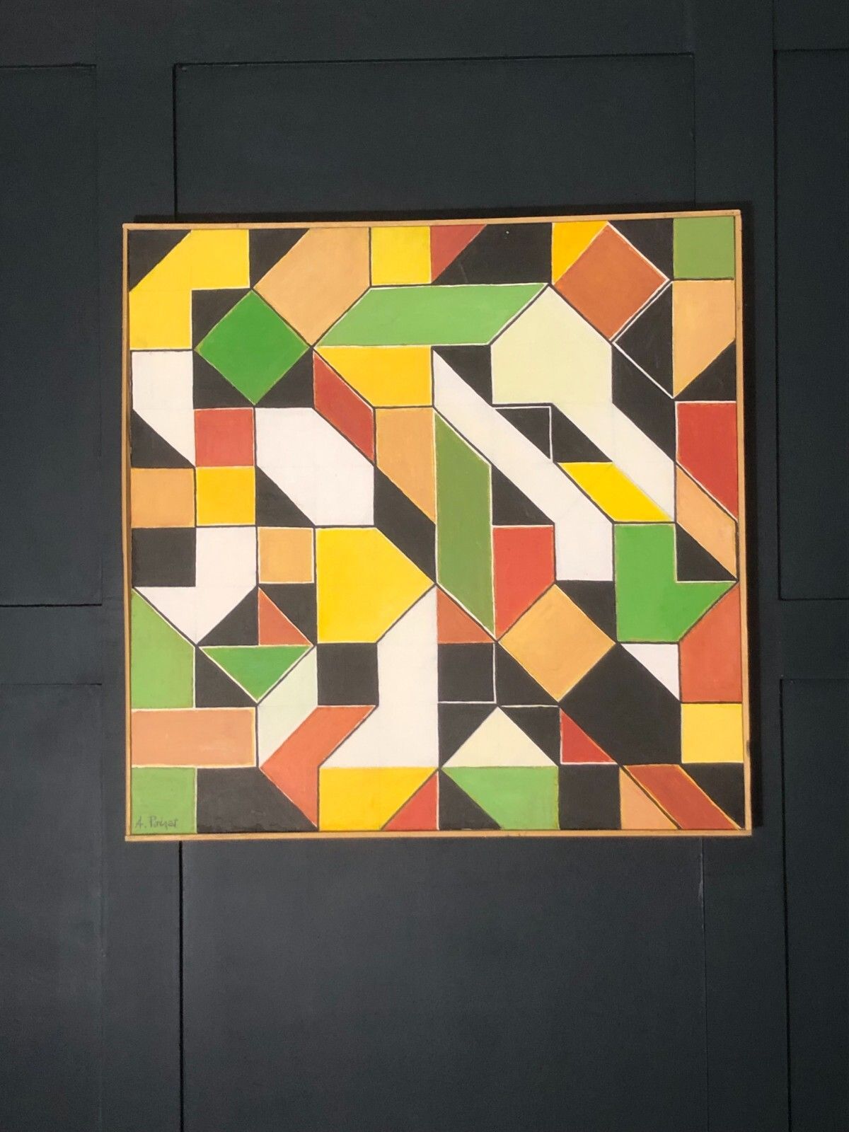 Oil Painting Modern Art Old Masteralbert Poizat (Born 1940) French Composition 3 photo furniture