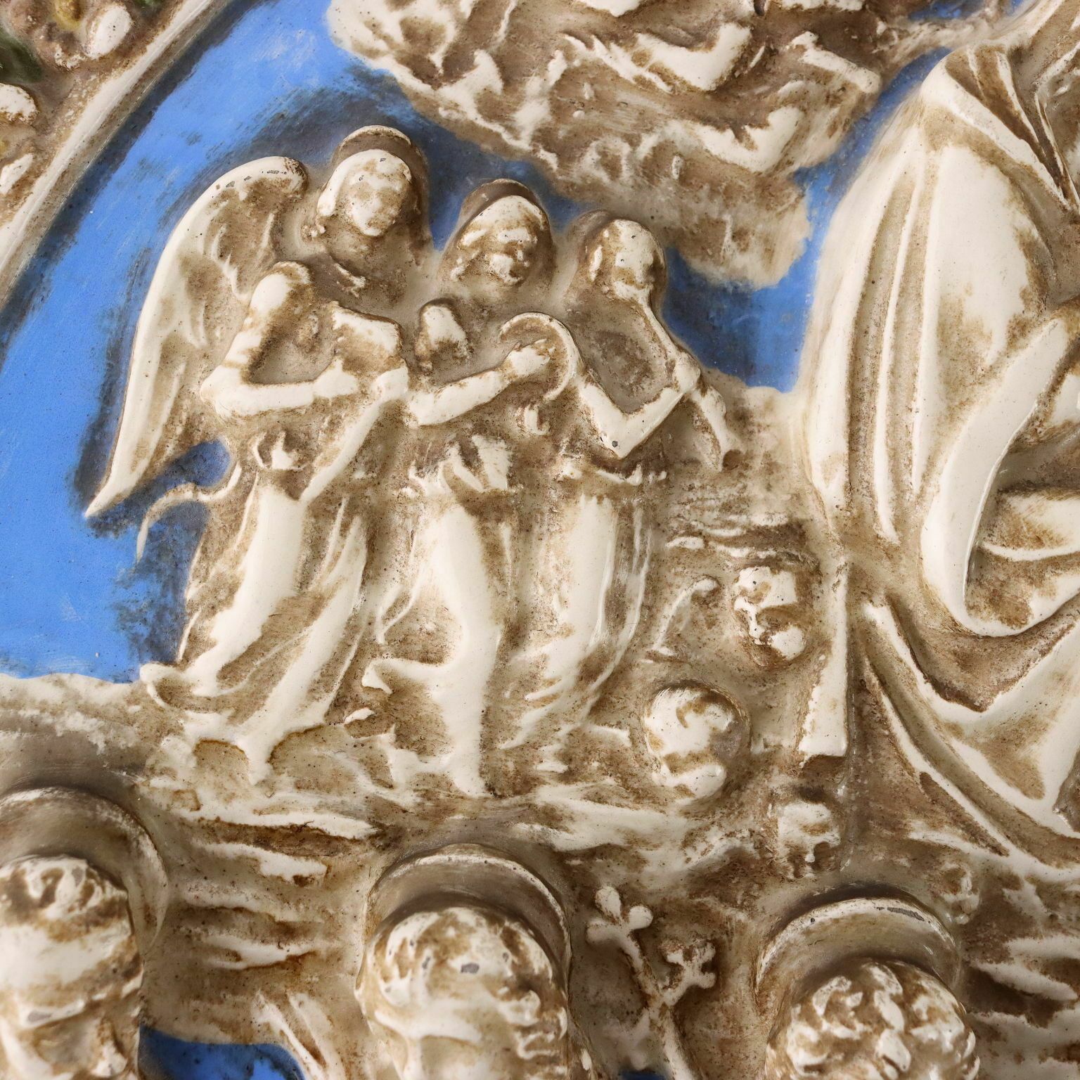 Formella In Maiolica Società Ceramica Colonnata Sesto Fiorentino photo Art