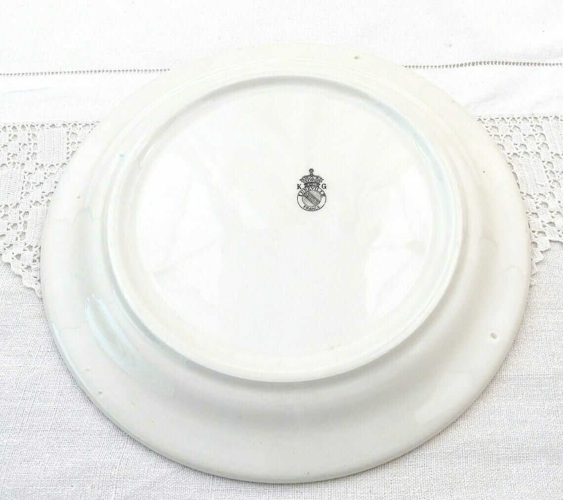 Antique French Art Nouveau Pottery Plate With 2 Lovers Kissing By Keller And Guérin Lunéville Vintage Jugendstil Mucha Style Embracing Couple photo buy