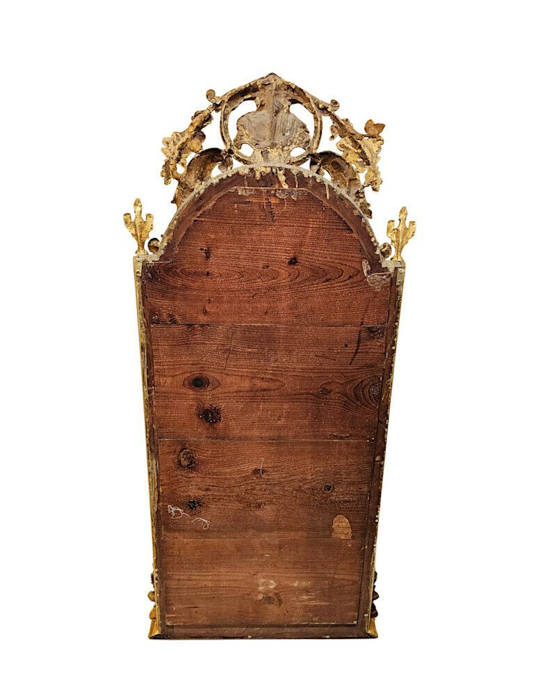 A Rare 19th Century Giltwood Pier Or Hall Mirror With Large Shell Cartouche photo Home Decor