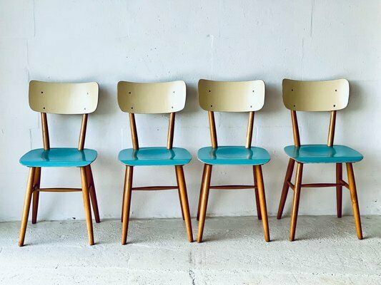 Eetkamerstoelen Van Ton, Ca. Jaren 1960, Set Van 4