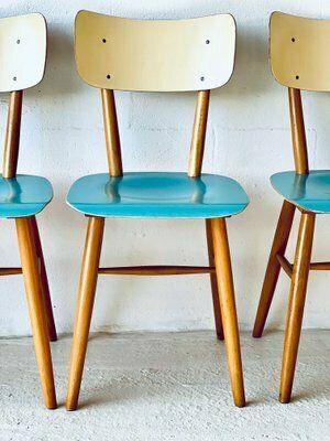 Eetkamerstoelen Van Ton, Ca. Jaren 1960, Set Van 4 photo vintage