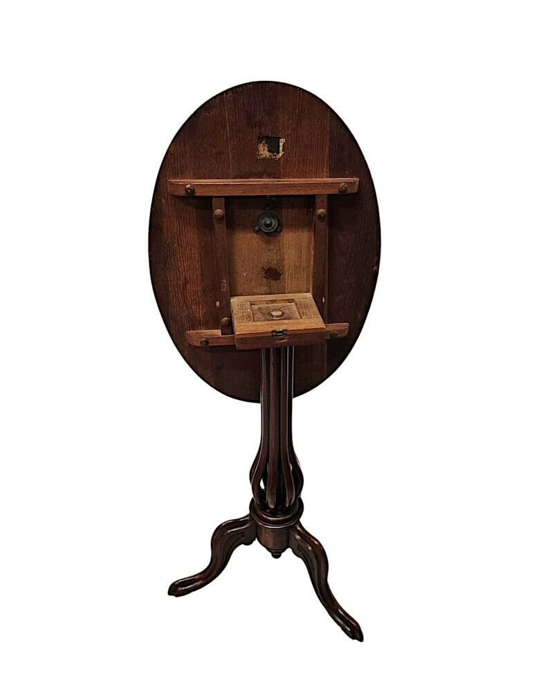 photo furniture A Stunning 19th Century Marquetry Inlaid Flip Top Occasional Or Lamp Table