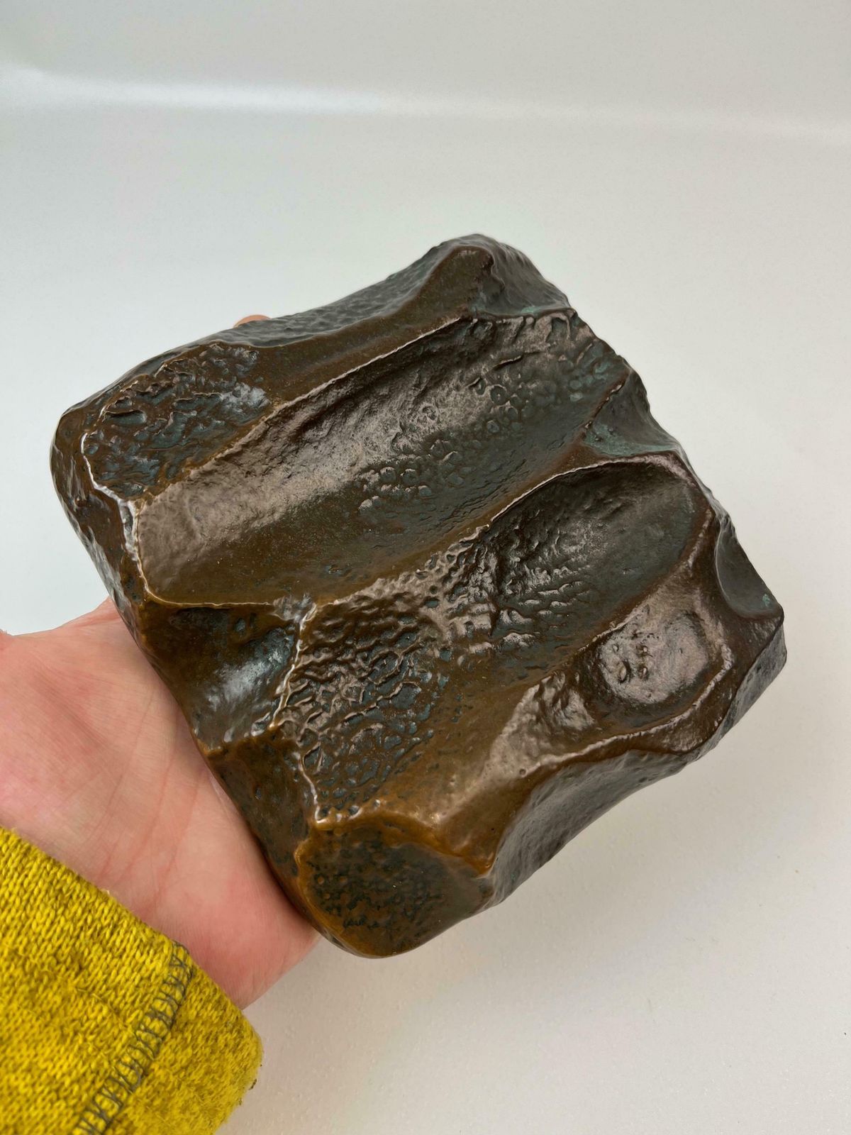 Stunning Mid Century Solid Abstract Brutalist Bronze Front Door Handle 1960 photo Home Fixtures