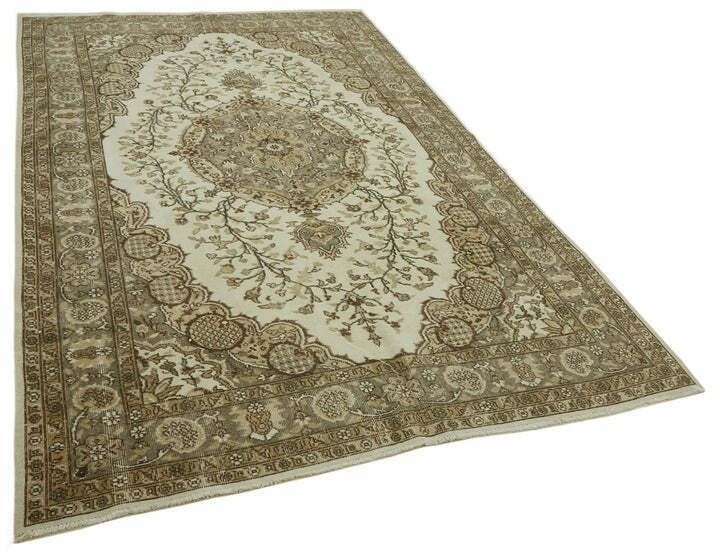 Handmade Beige Turkish Vintage Area Rug 306 Cm X 198 Cm photo furniture
