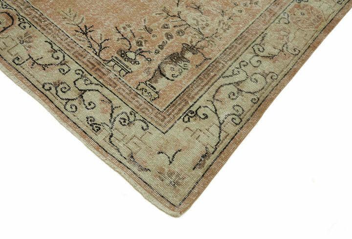 Handmade  Beige Turkish Vintage Area Rug 206 Cm X 304 Cm photo Textiles