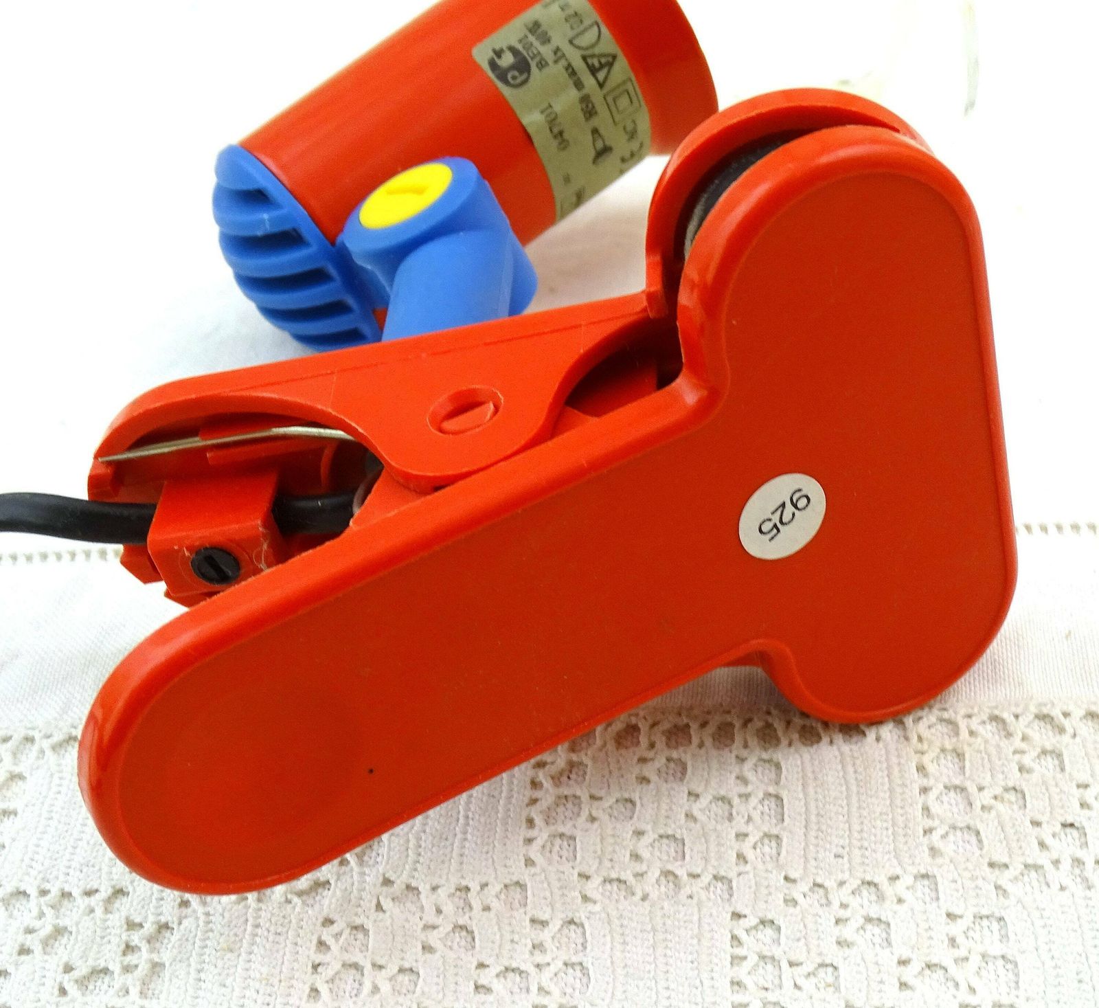 Vintage Pgt 1980s Clamp On Desk Lamp In Bright Red Blue And Yellow, Retro Memphis Groupe Style Lighting, Designer Office Light Accessory photo buy