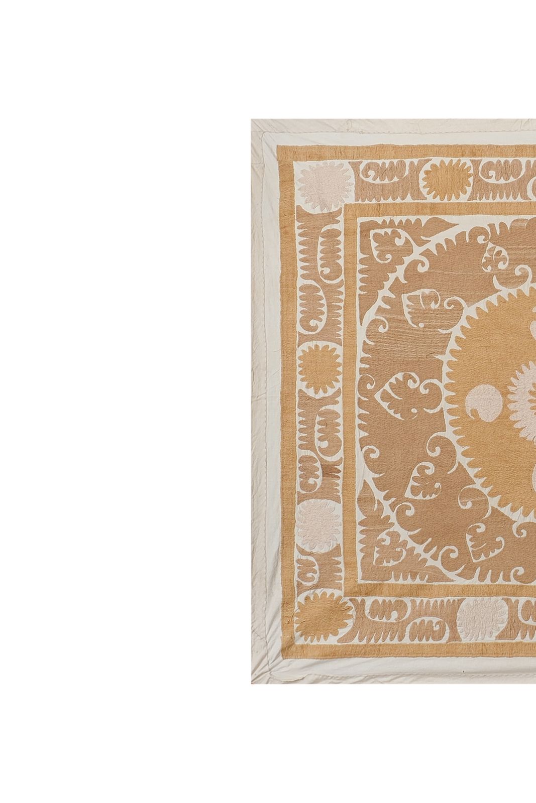 photo furniture Decorative Hand Embroidery Uzbek Suzani Wall Hanging, Vintage Tapestry 4'3'' X 4'5''