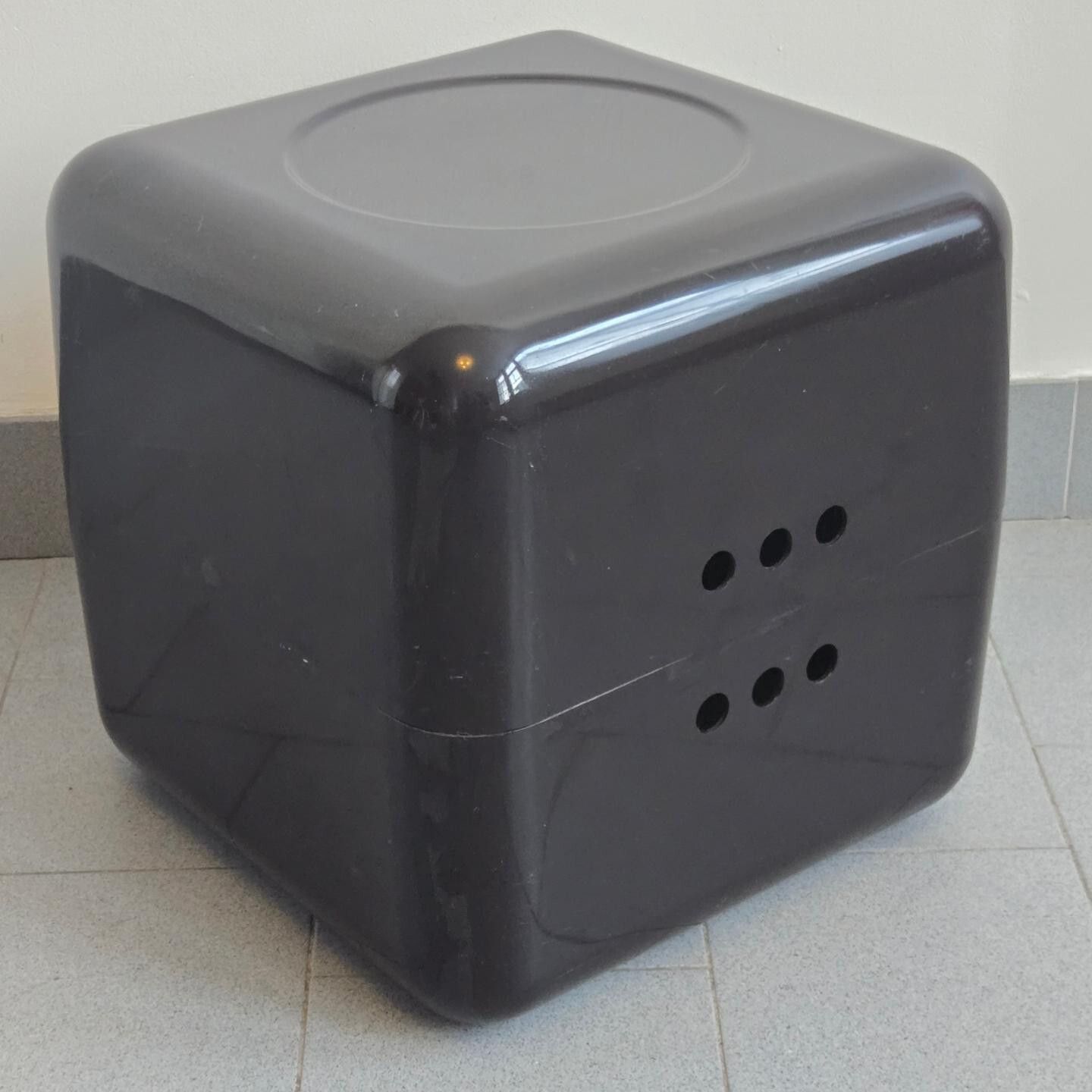 Vintage 1970 Jean Garcon Bar Cube For Formag 70s Space Age Plastic Black