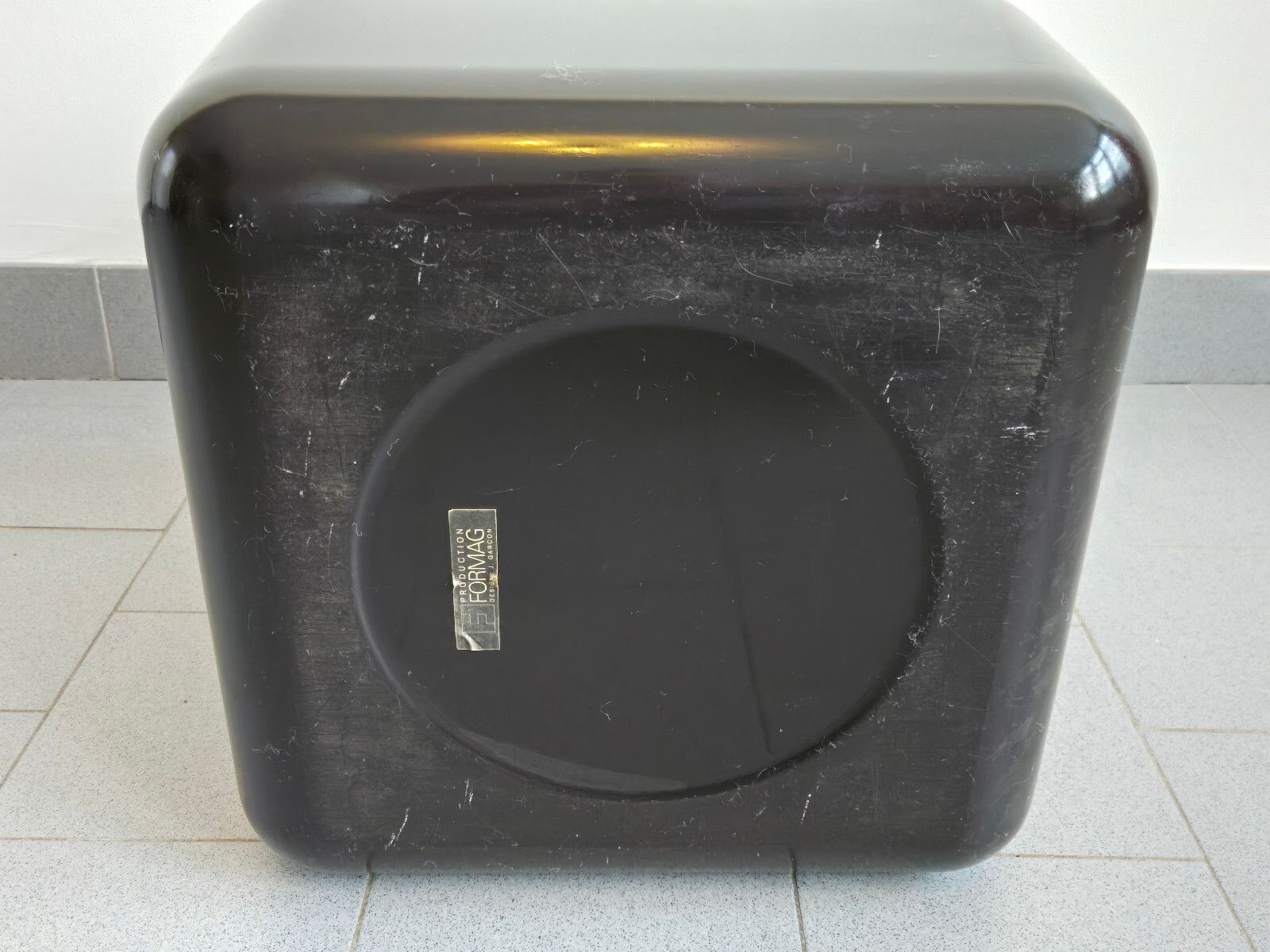 Vintage 1970 Jean Garcon Bar Cube For Formag 70s Space Age Plastic Black photo vintage