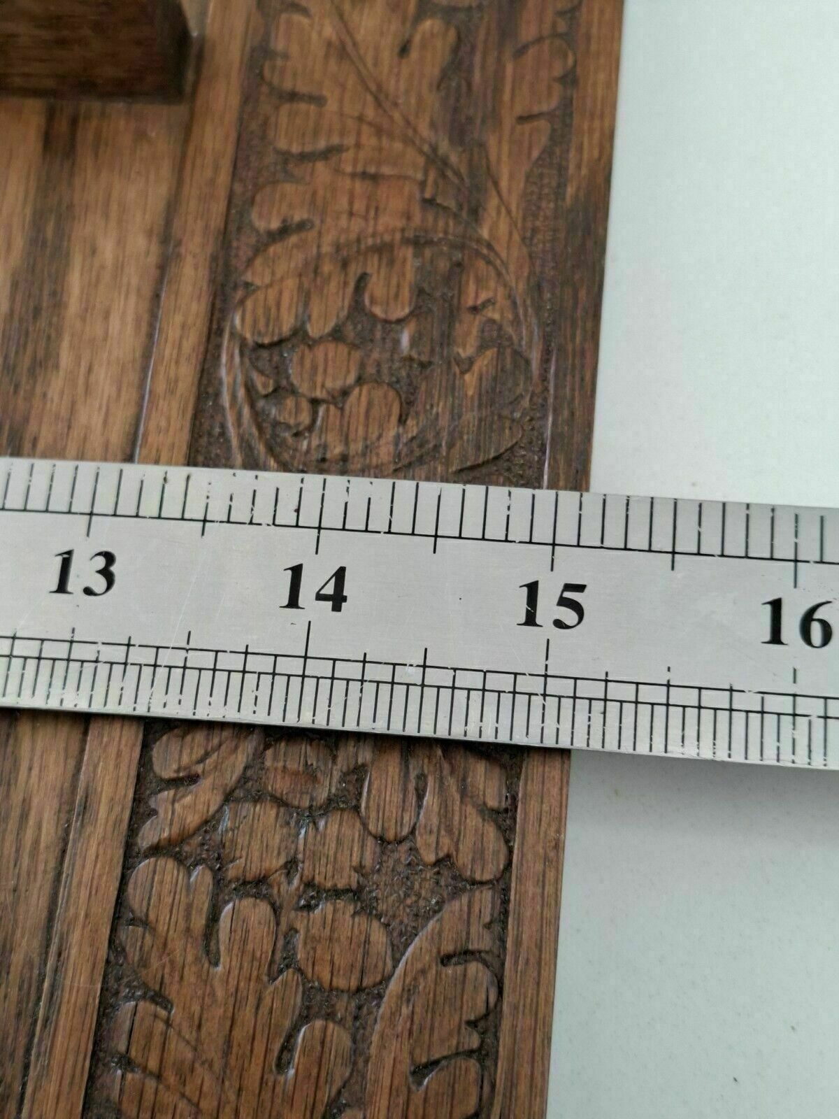 photo furniture Vintage Carved Wooden Spoon Display Wall Hanging Acorn & Oak Leaves