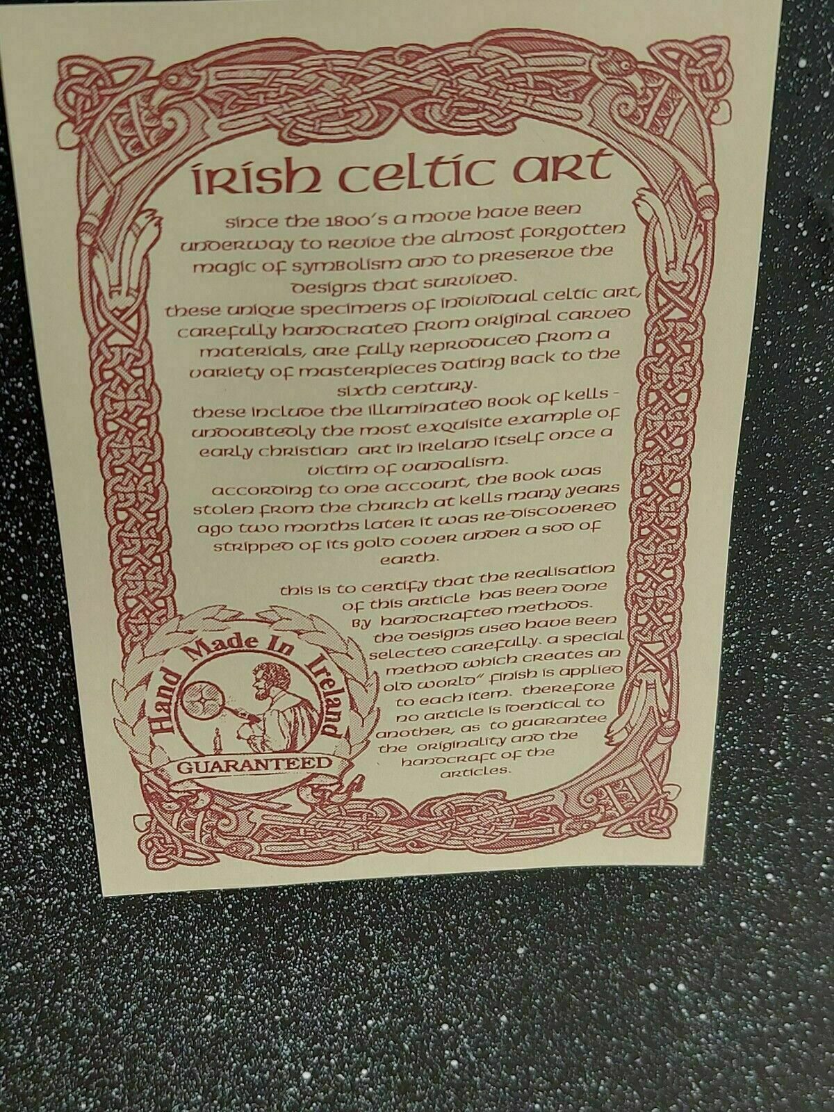 Wedding Thought Plaque Irish Celtic Art Studio Bronze Finish Wall Boxed Hanging photo buy