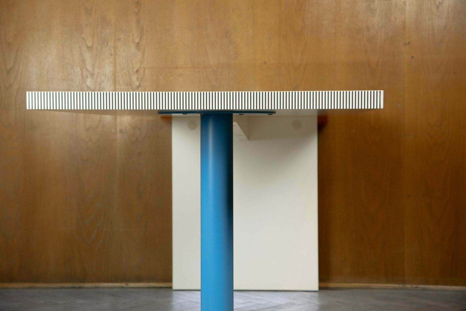 Mid Century Modern White Blue Desk By Antonia Astori For Driade, Italy 1980s photo for sale