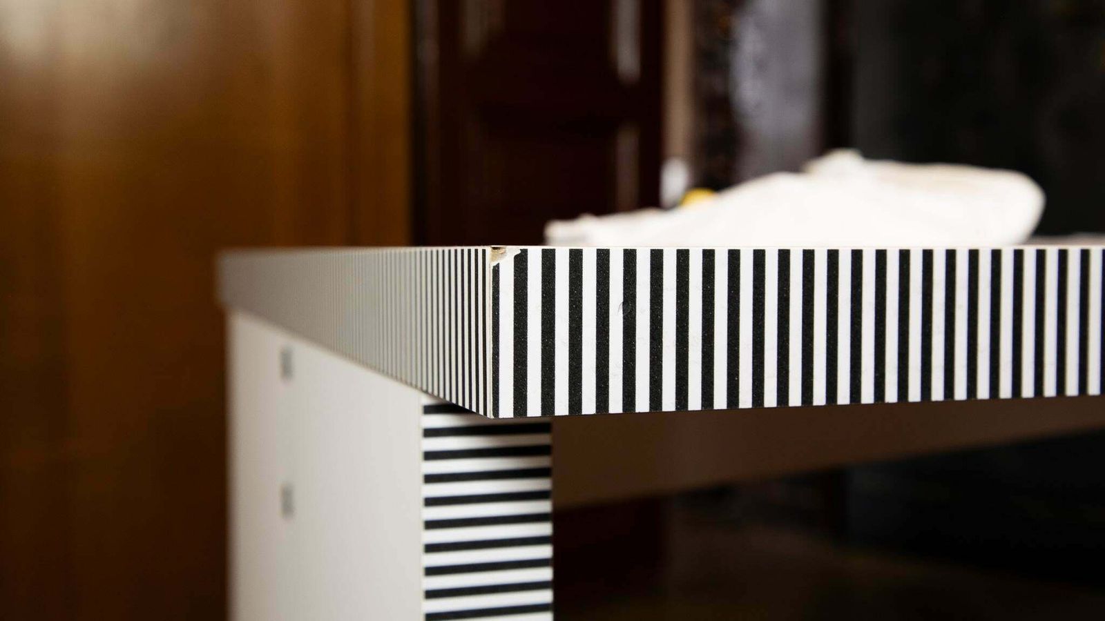 Mid Century Modern White Blue Desk By Antonia Astori For Driade, Italy 1980s photo vintage