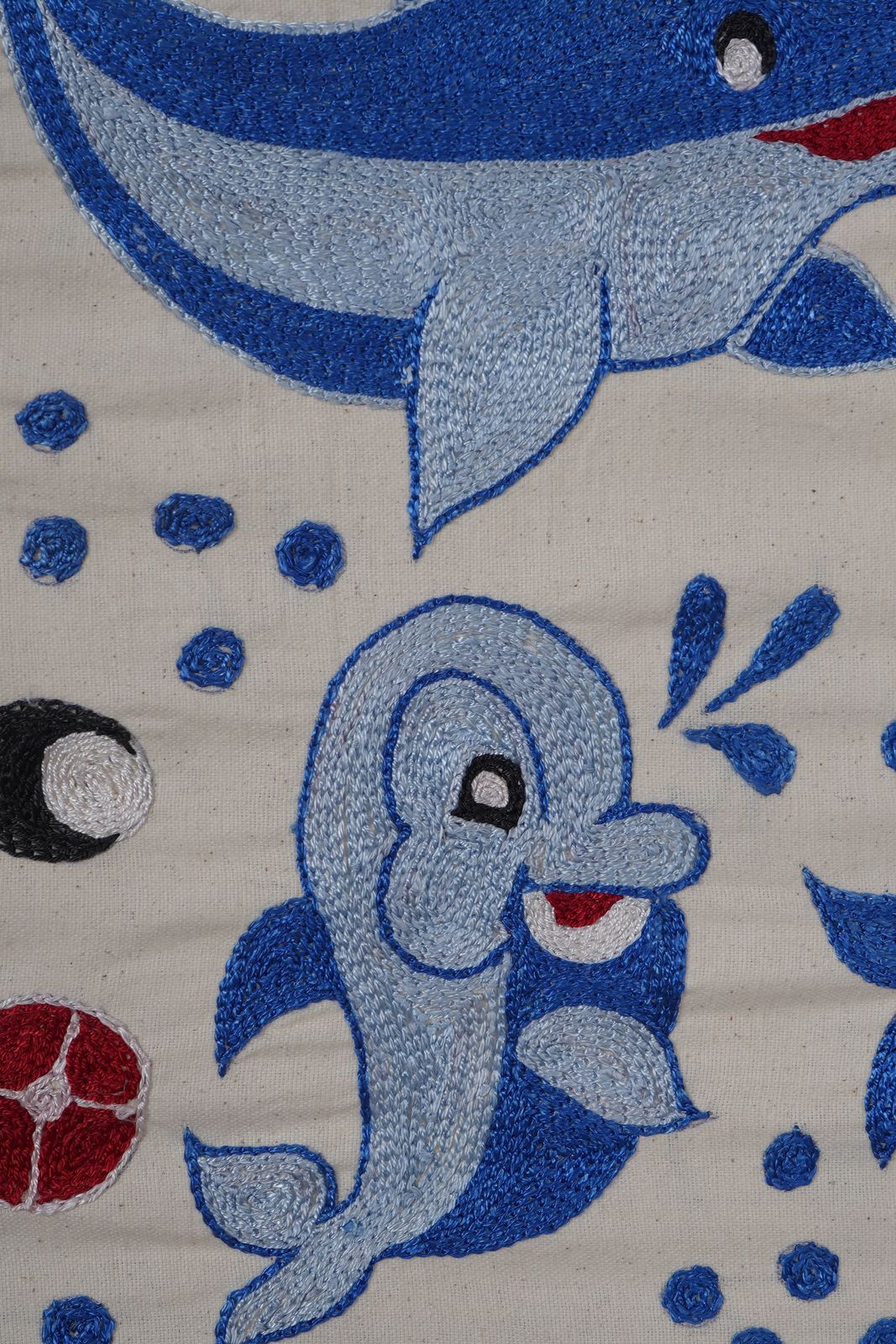 Suzani With Fish Design, Animal Pictorial Cotton On Cotton Suzani Wall Hanging Decor And  Runner 1'6'' X 4'6'' photo vinterior