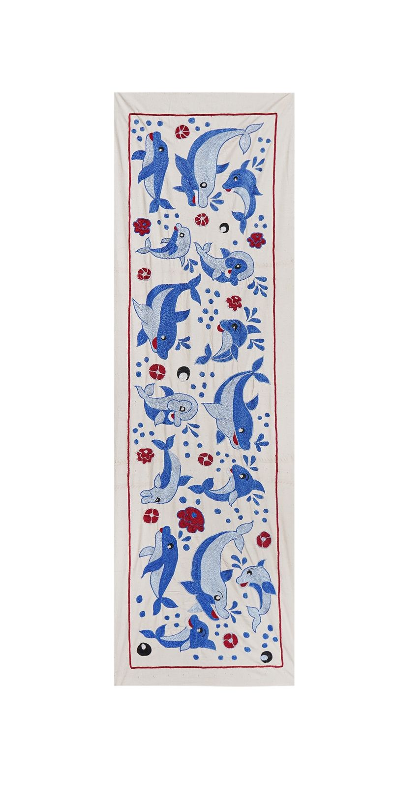 photo furniture Suzani With Fish Design, Animal Pictorial Cotton On Cotton Suzani Wall Hanging Decor And  Runner 1'6'' X 4'6''