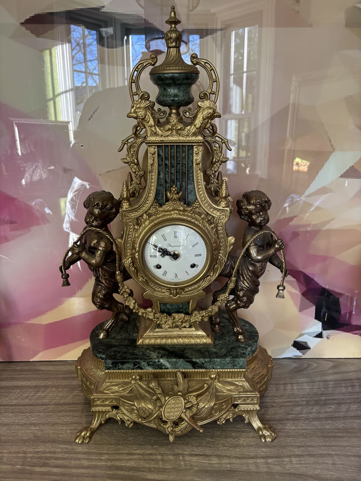 Italian Imperial Mantel Clock, Mid 20th Century