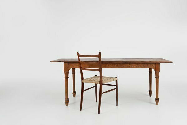 Rustic Farmhouse Table In Oak Wood, France, 1850s photo furniture