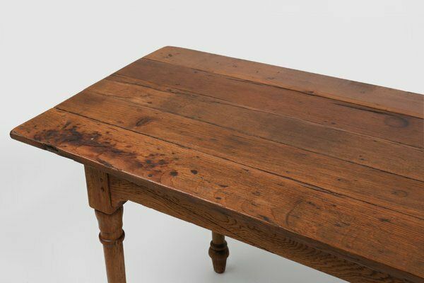 Rustic Farmhouse Table In Oak Wood, France, 1850s photo vintage