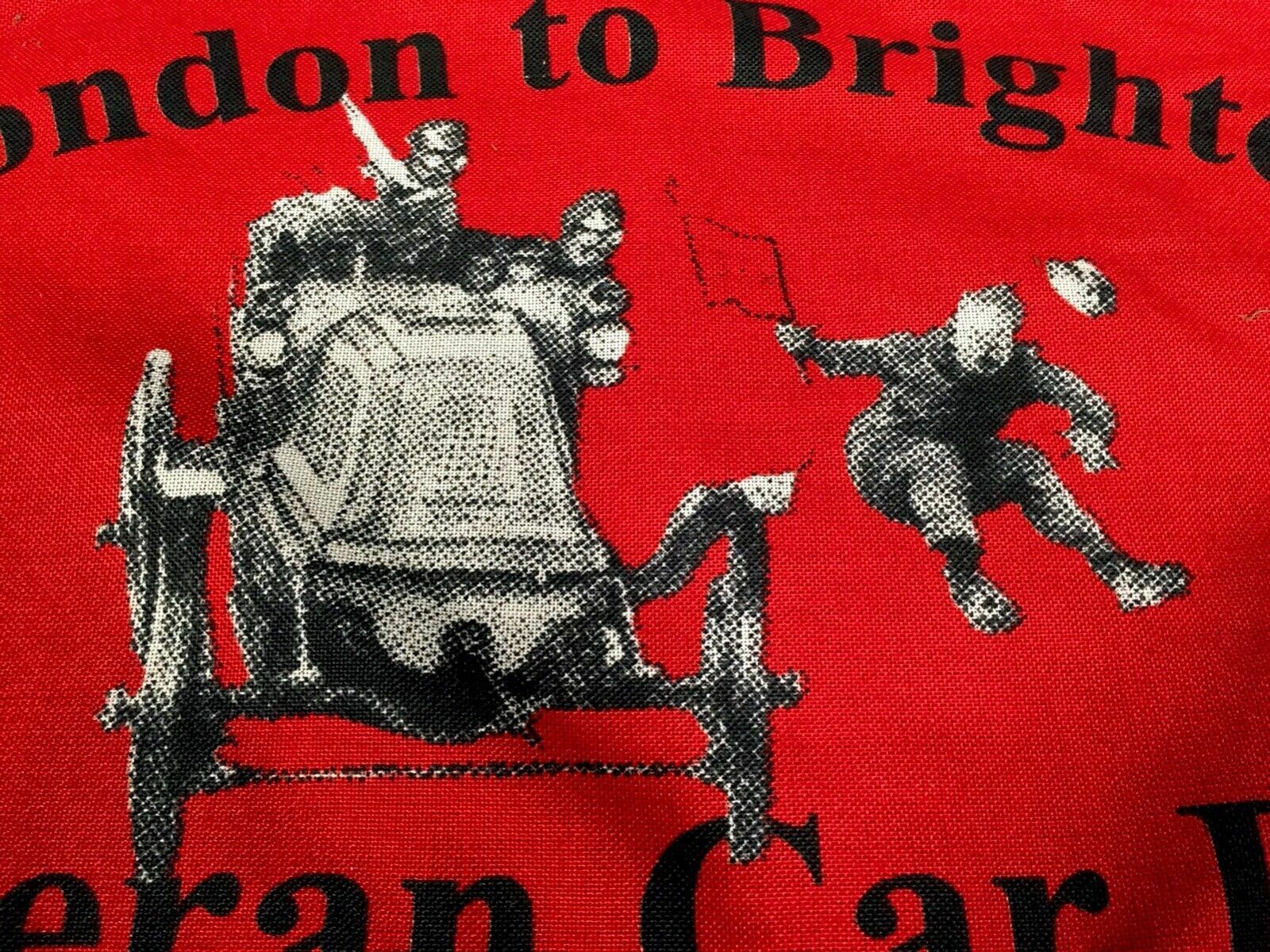 Antique Automobile Memorabilia   London To Brighton Veteran Car Run Flag C.1980 photo Textiles