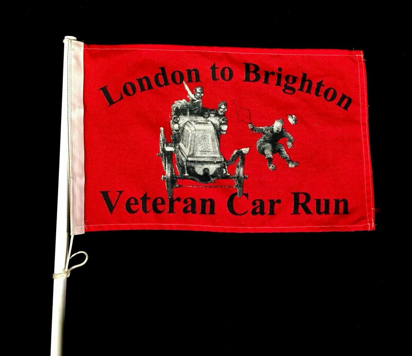 Antique Automobile Memorabilia   London To Brighton Veteran Car Run Flag C.1980 photo buy