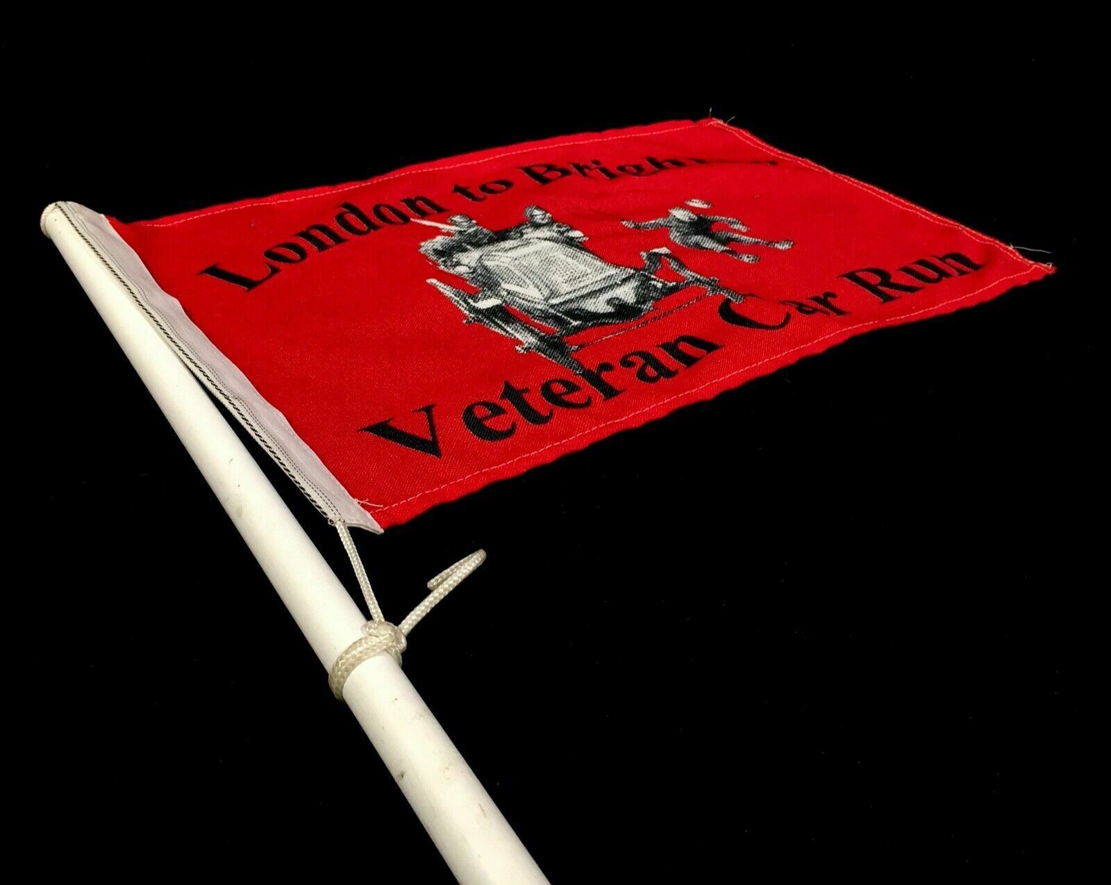 Antique Automobile Memorabilia   London To Brighton Veteran Car Run Flag C.1980 photo vintage