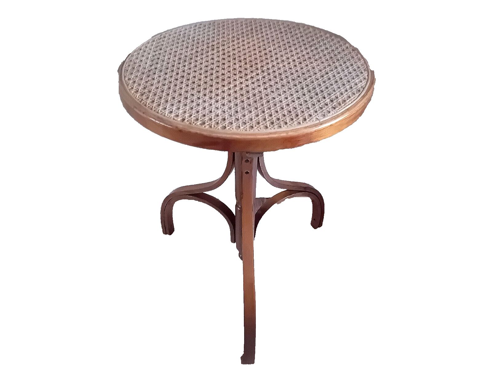 Beautiful Mid Century Bentwood Bergere Top Thonet Style Drinks / Side Table photo vintage
