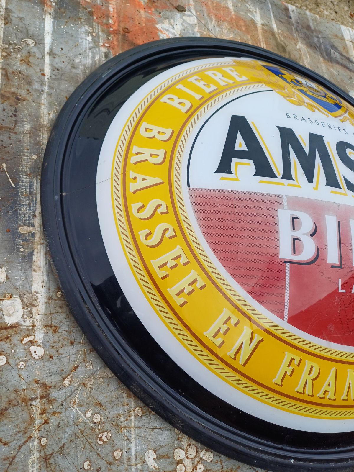 Amstel Domed Advertising Sign, 1970s photo for sale