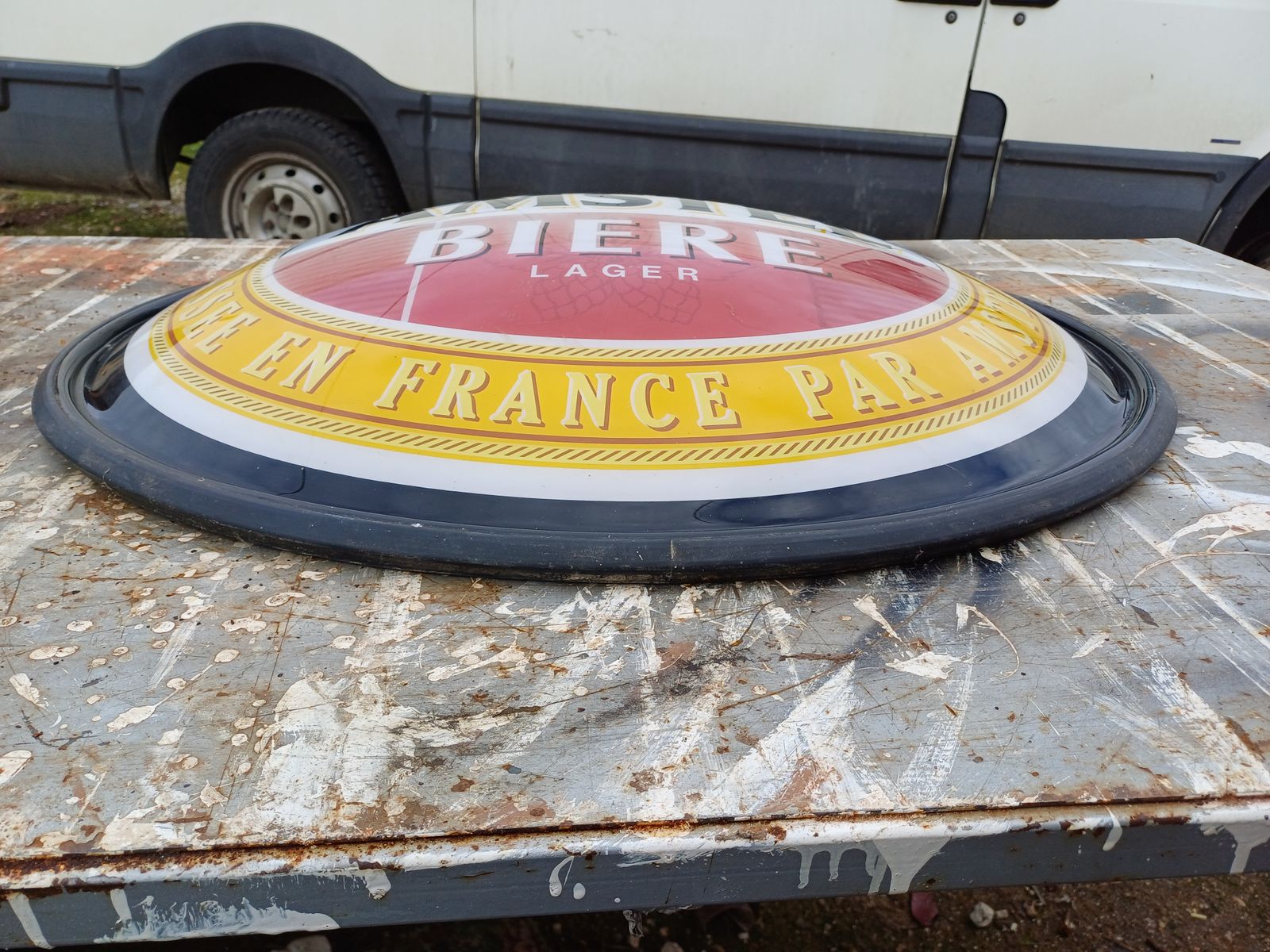 Amstel Domed Advertising Sign, 1970s photo vinterior