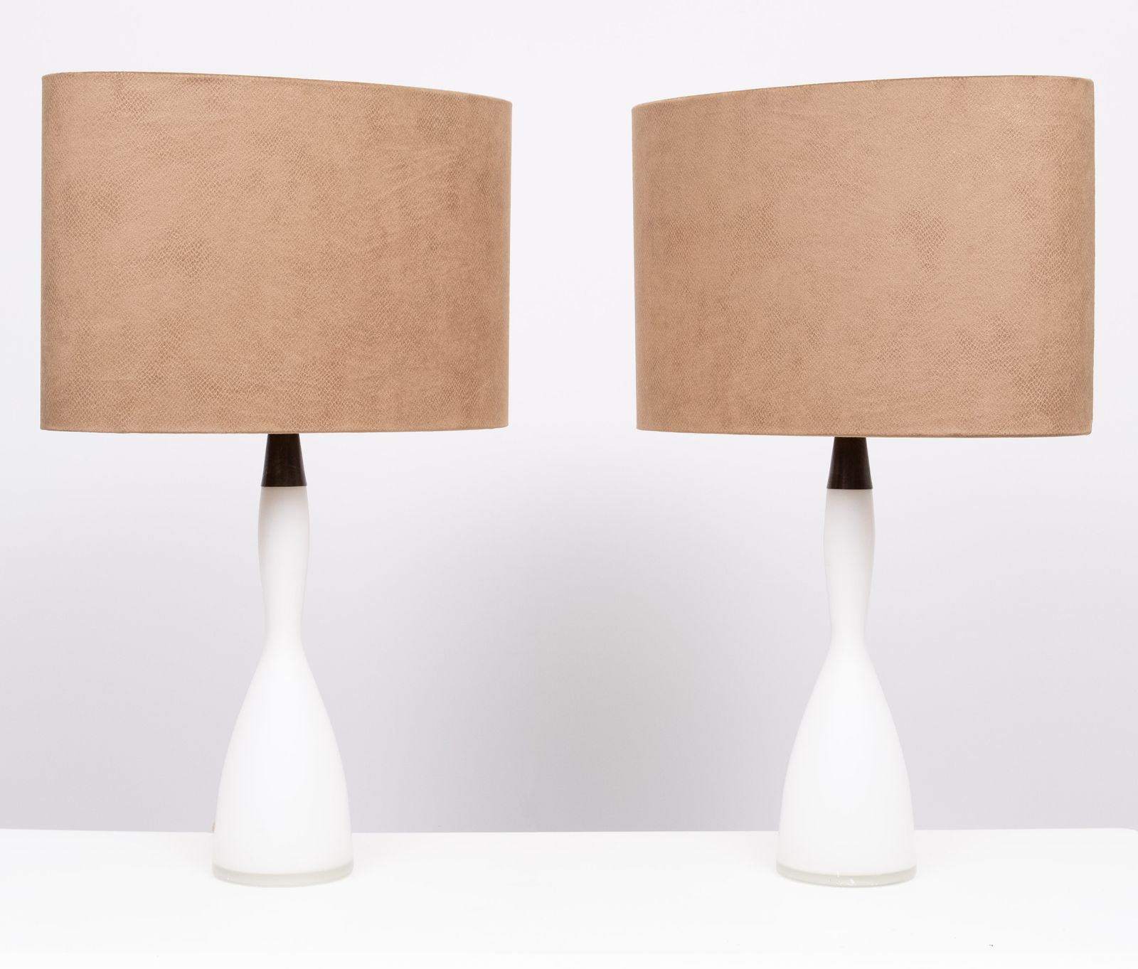 1743.0 Kastrup Opaline Glass Table Lamps Design By Jacob Bang 1960s Denmark photo